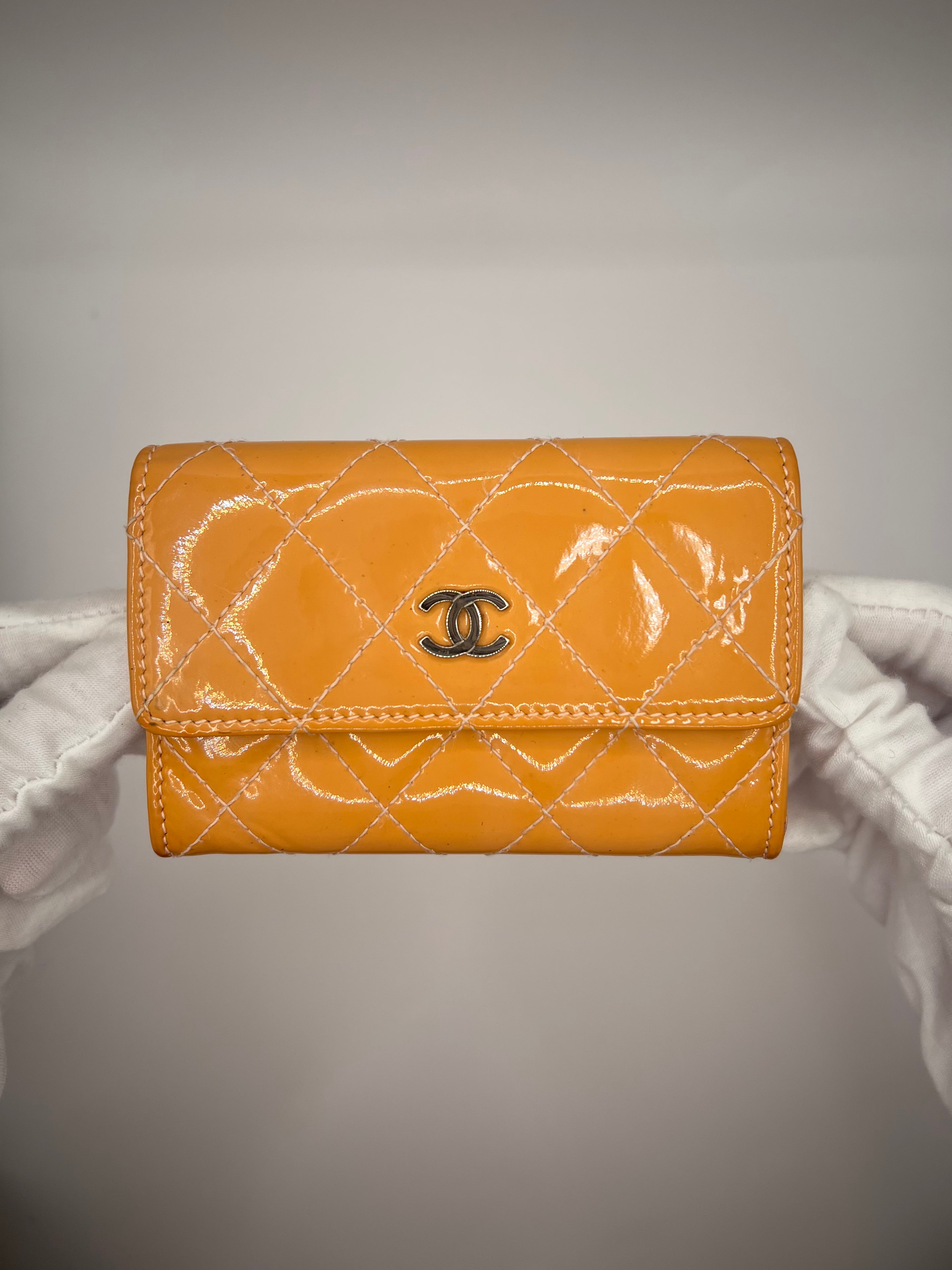Chanel Matelassé Yellow Patent Leather Card Holder – 2010/2011 Collection