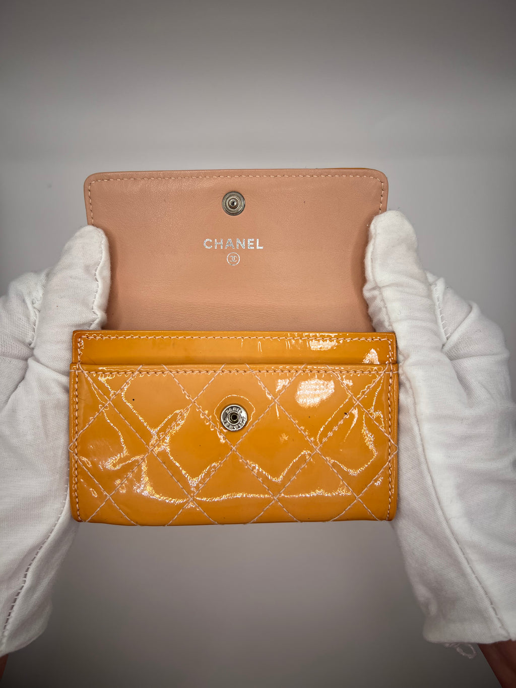 Chanel Matelassé Yellow Patent Leather Card Holder – 2010/2011 Collection
