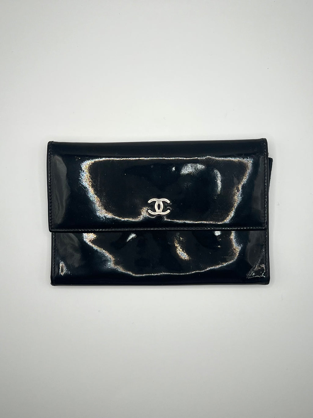 Chanel Black Patent Leather Wallet (2003–2004 Series)