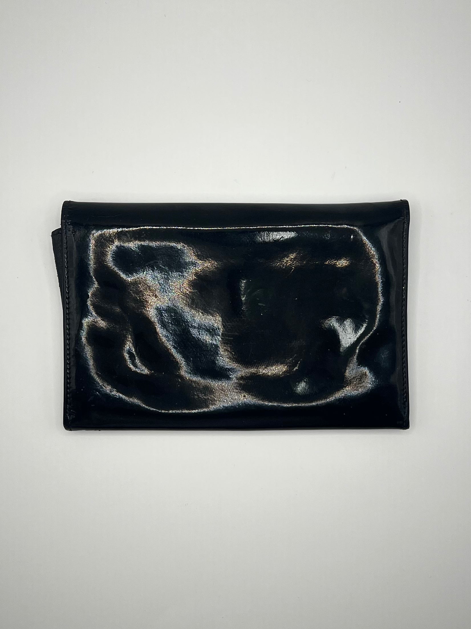 Chanel Black Patent Leather Wallet (2003–2004 Series)