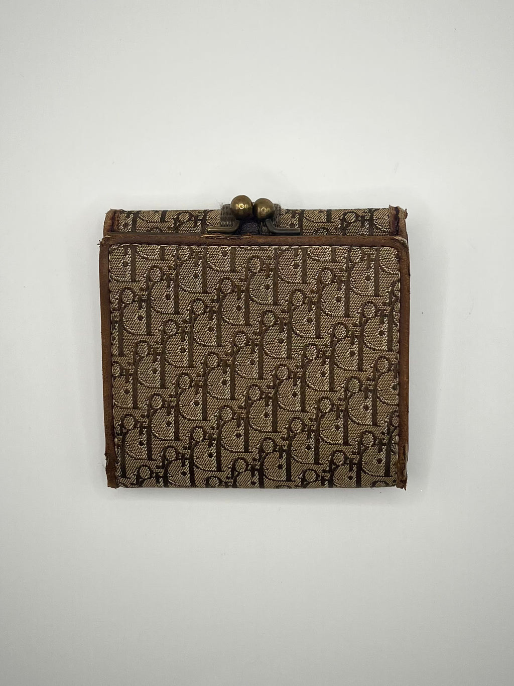 Dior Monogram Buckle Bifold Wallet – Brown Oblique Canvas