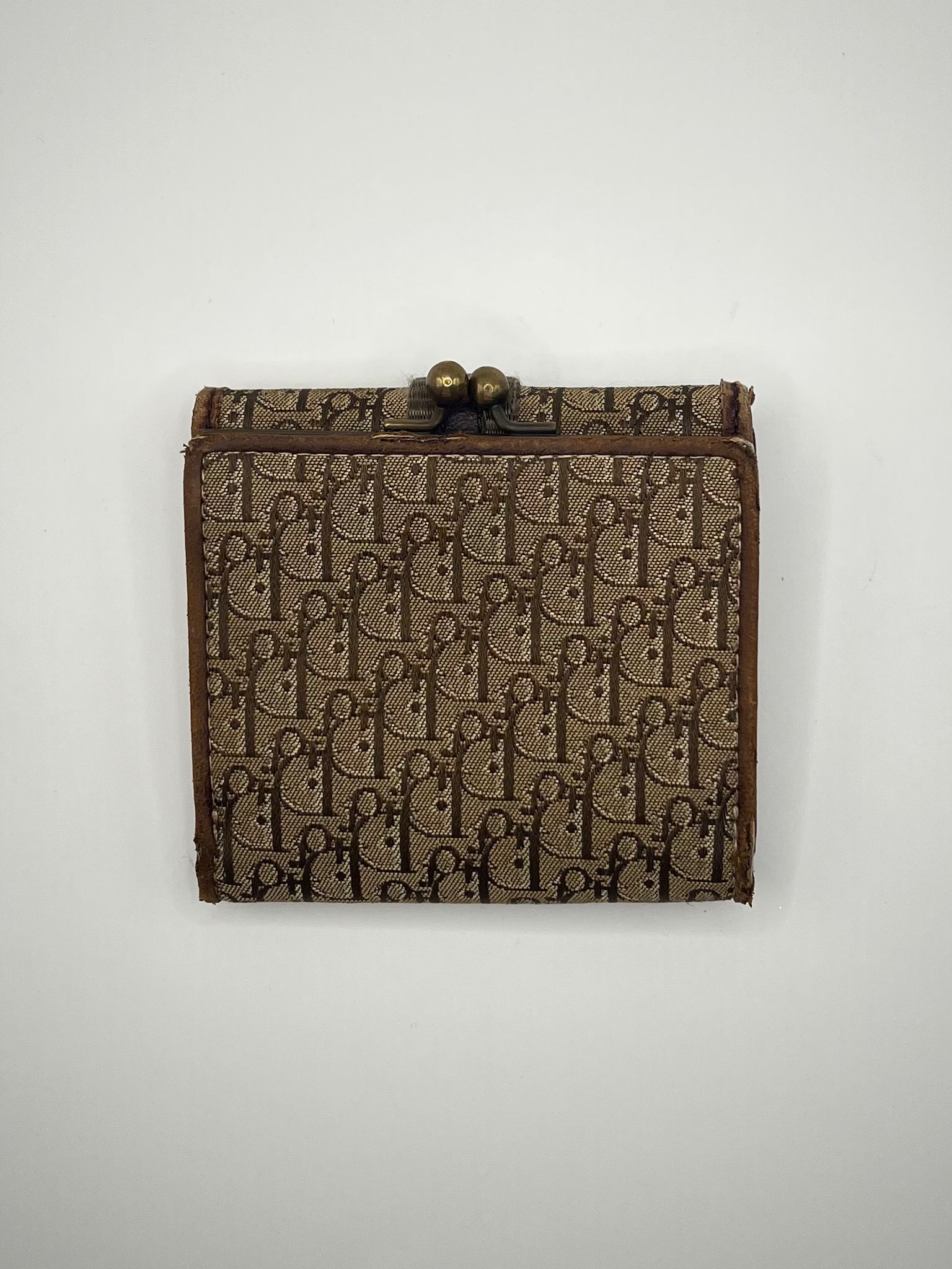 Dior Monogram Buckle Bifold Wallet – Brown Oblique Canvas