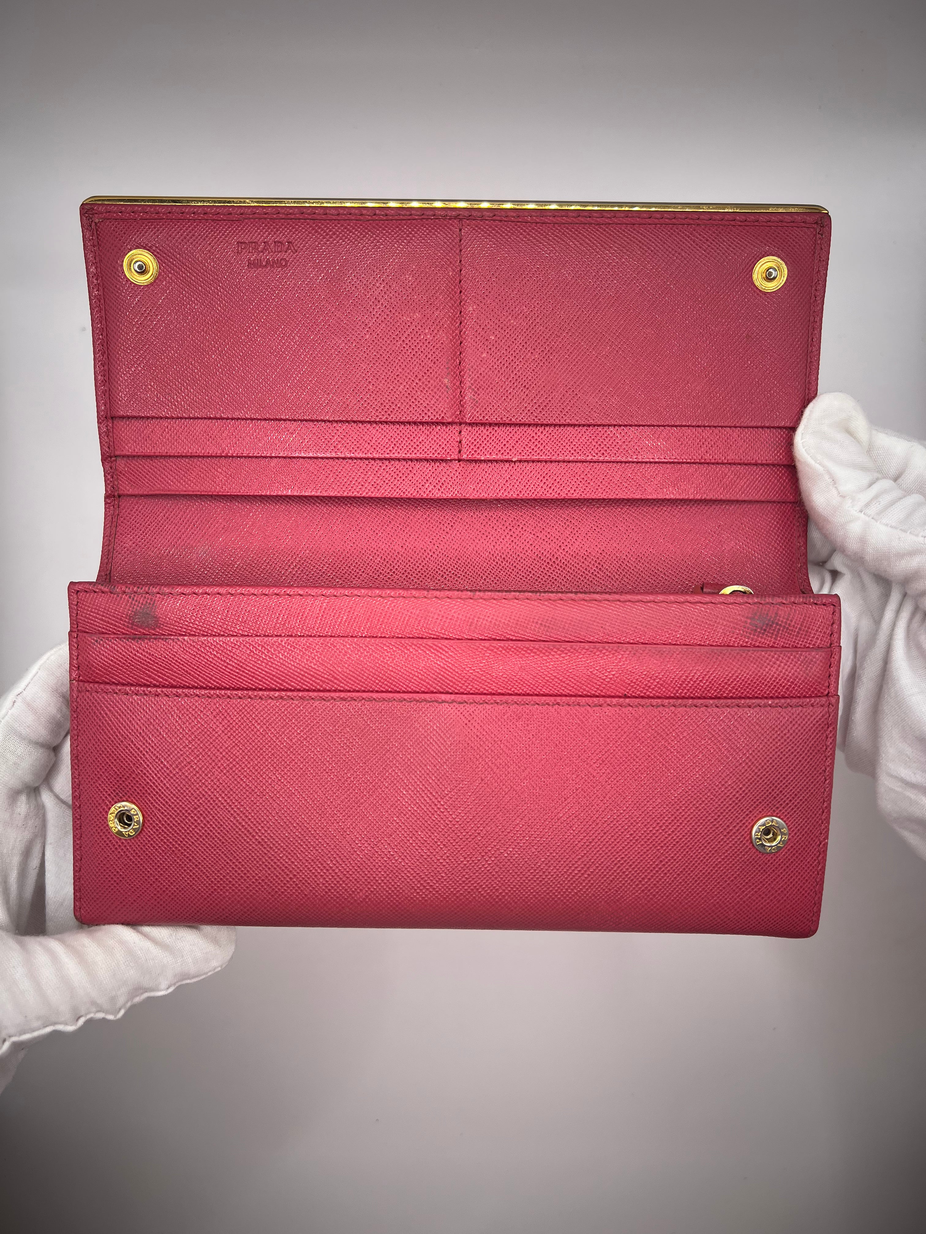 Prada Saffiano Leather Continental Wallet