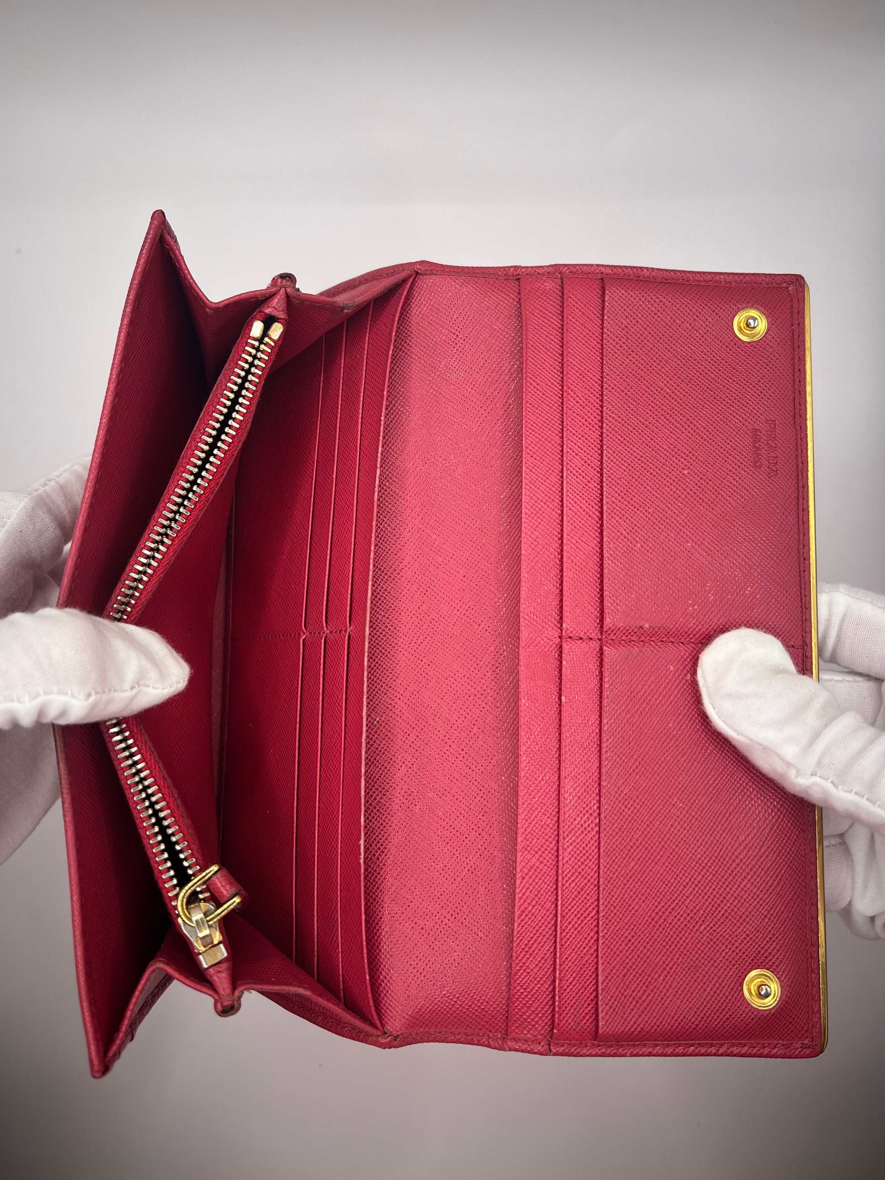 Prada Saffiano Leather Continental Wallet