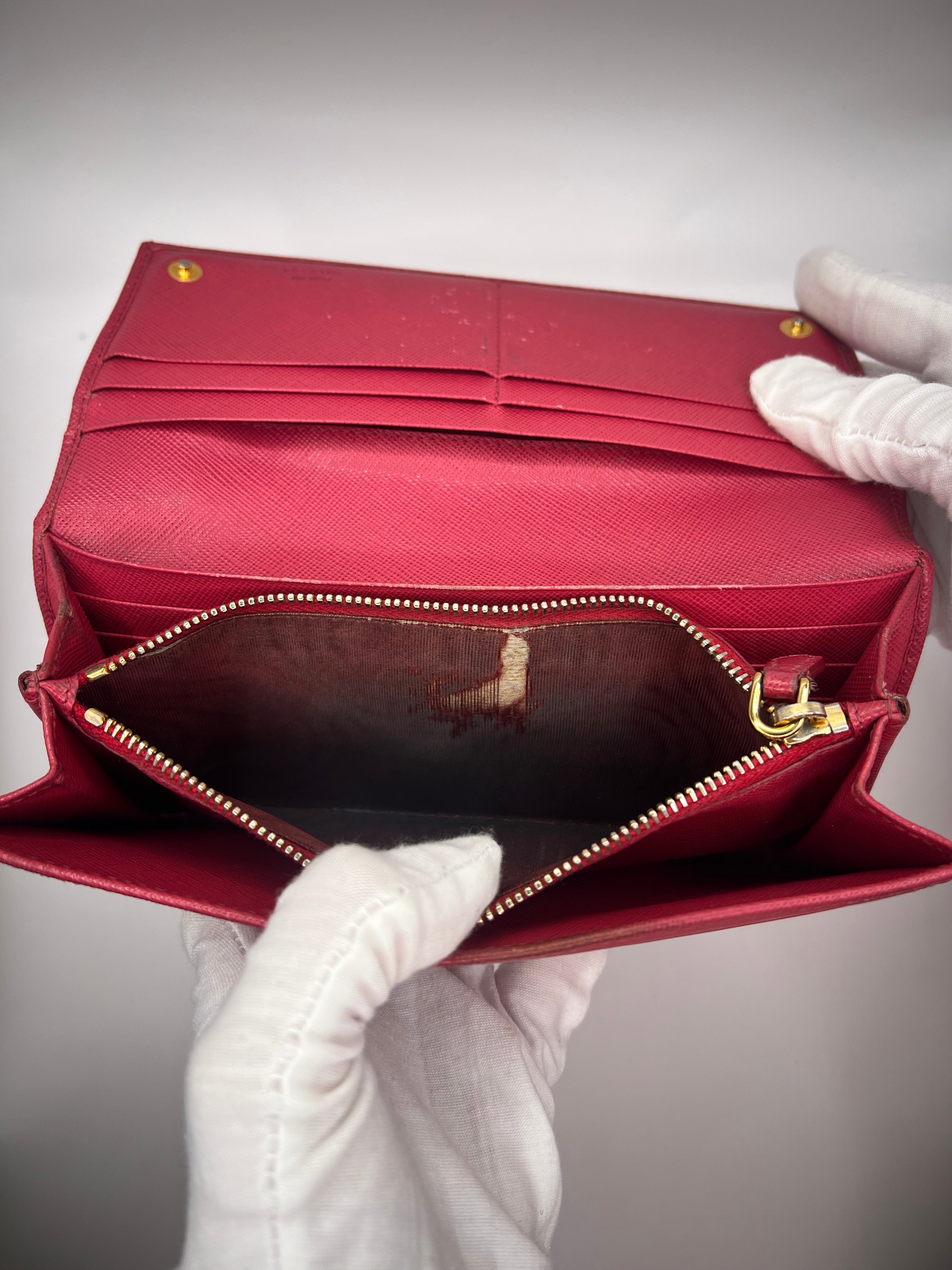 Prada Saffiano Leather Continental Wallet