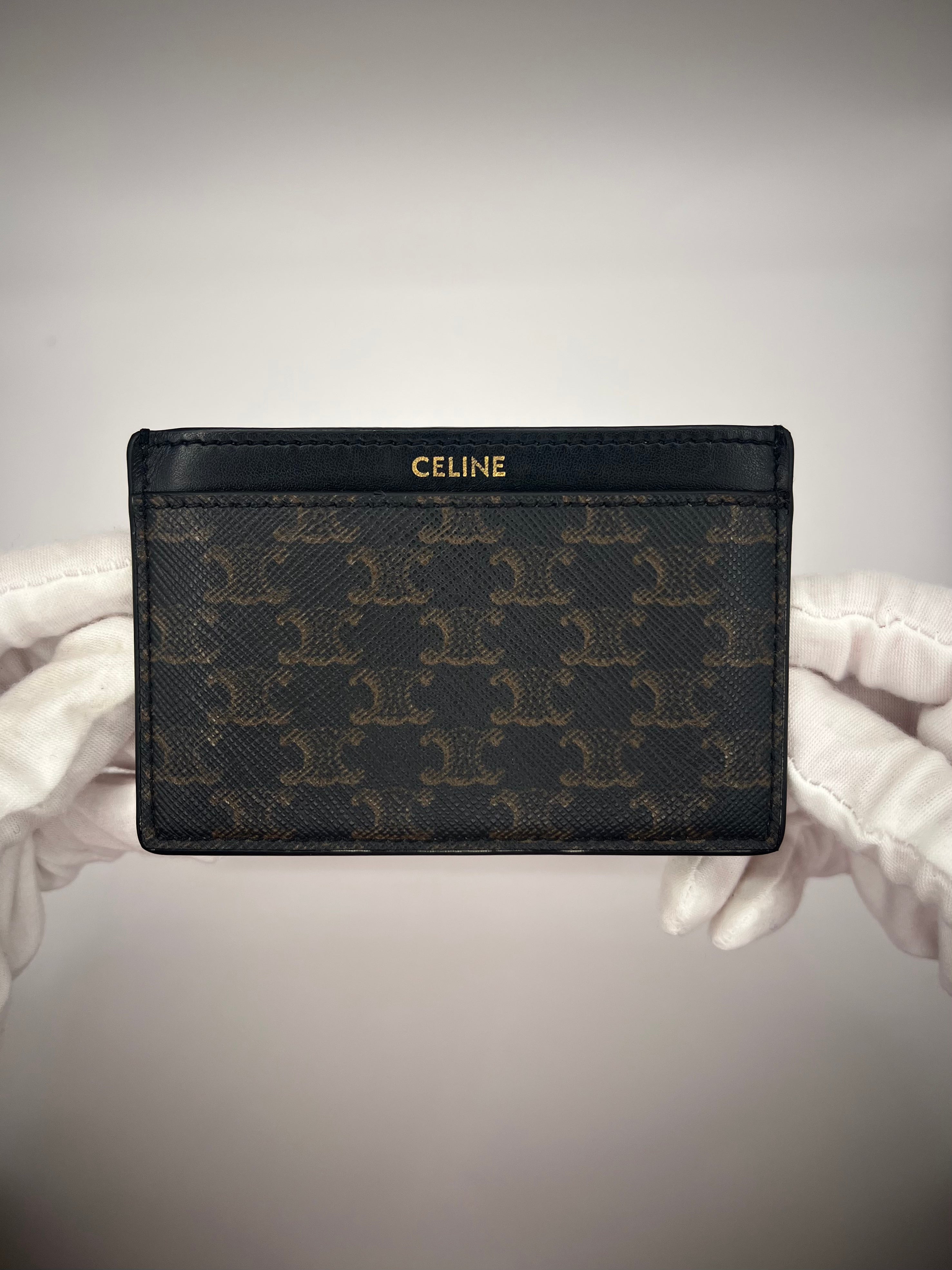 Celine Triomphe Canvas Card Holder