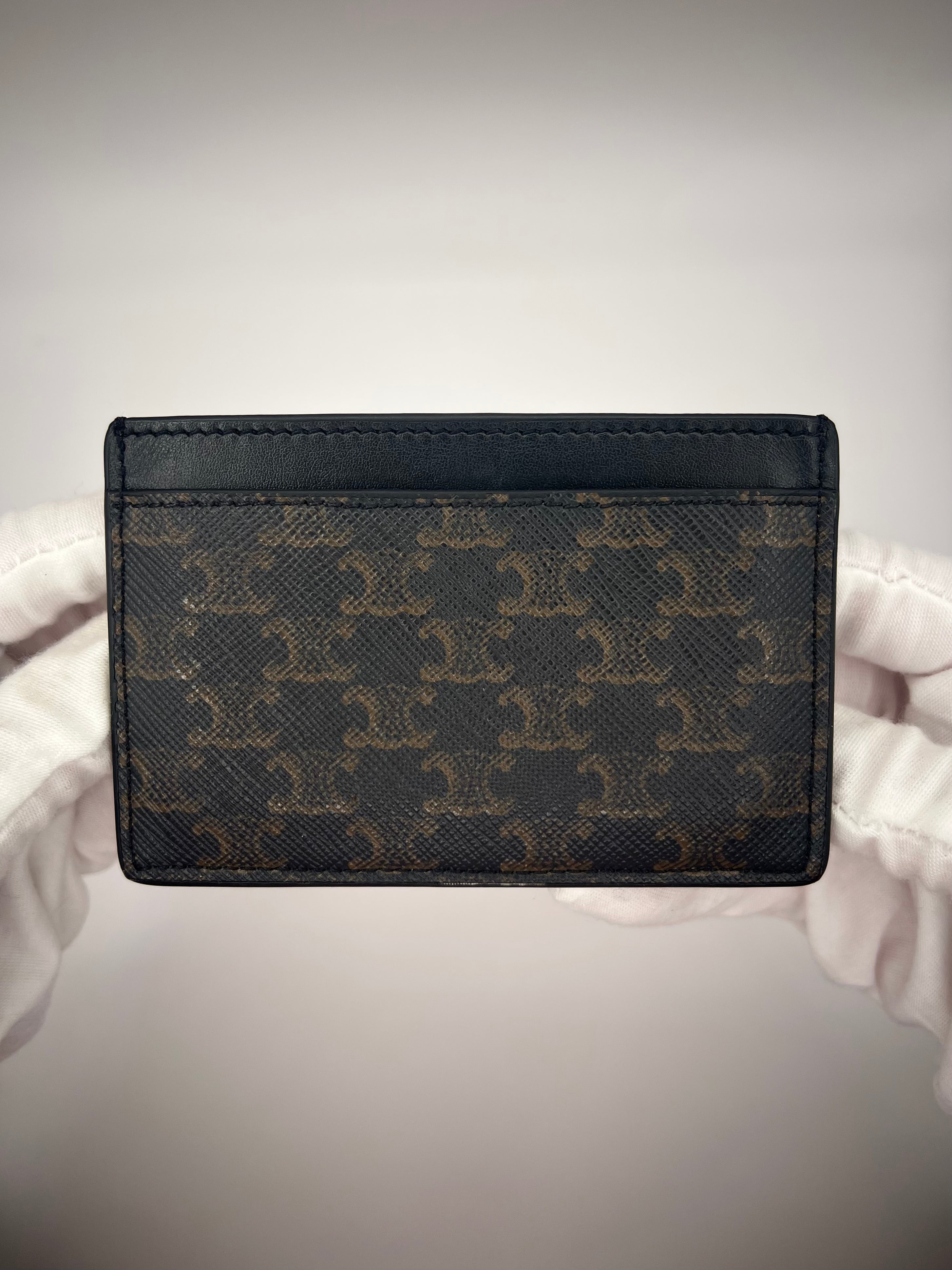 Celine Triomphe Canvas Card Holder