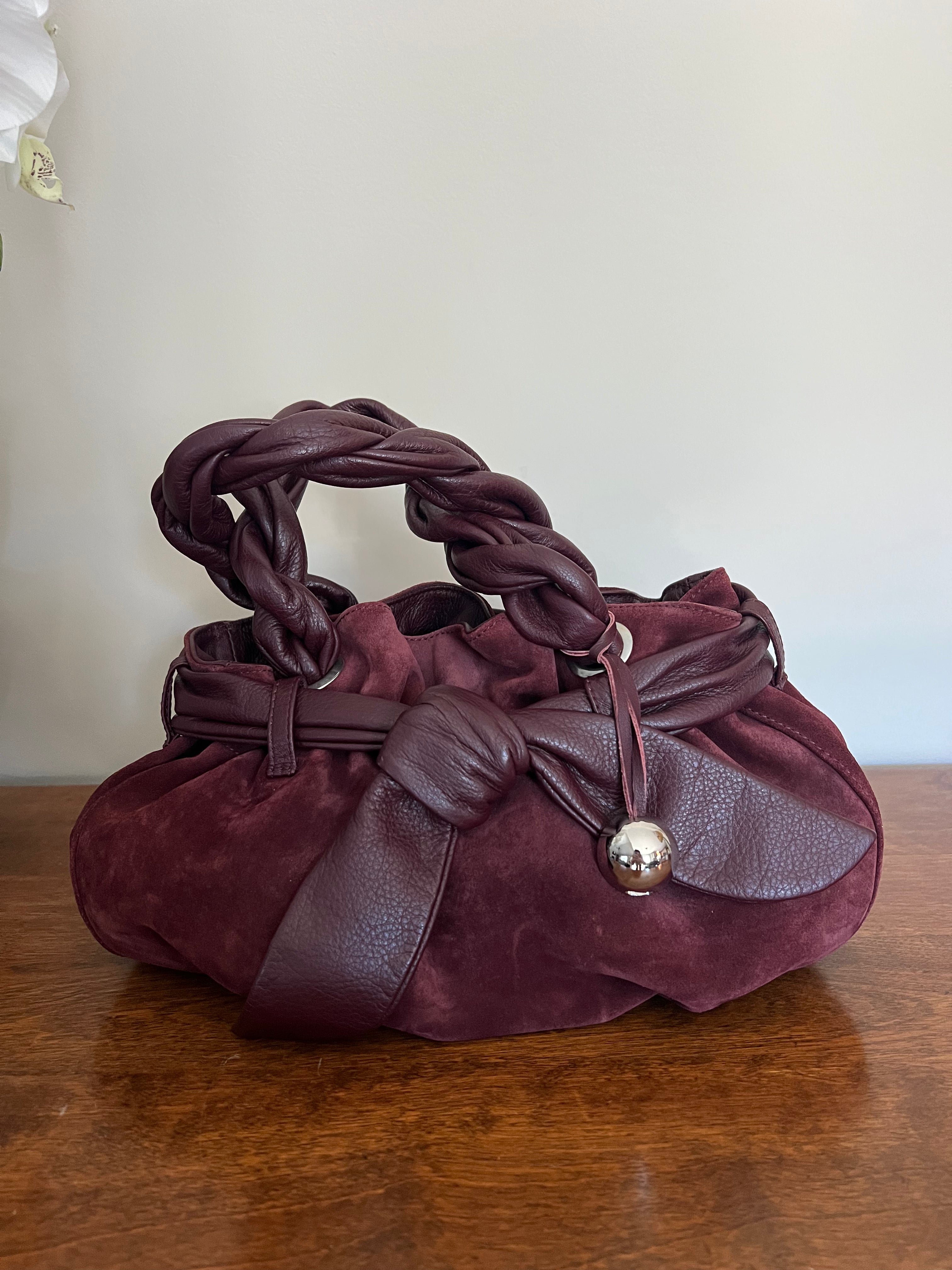 Furla Suede & Leather Handbag