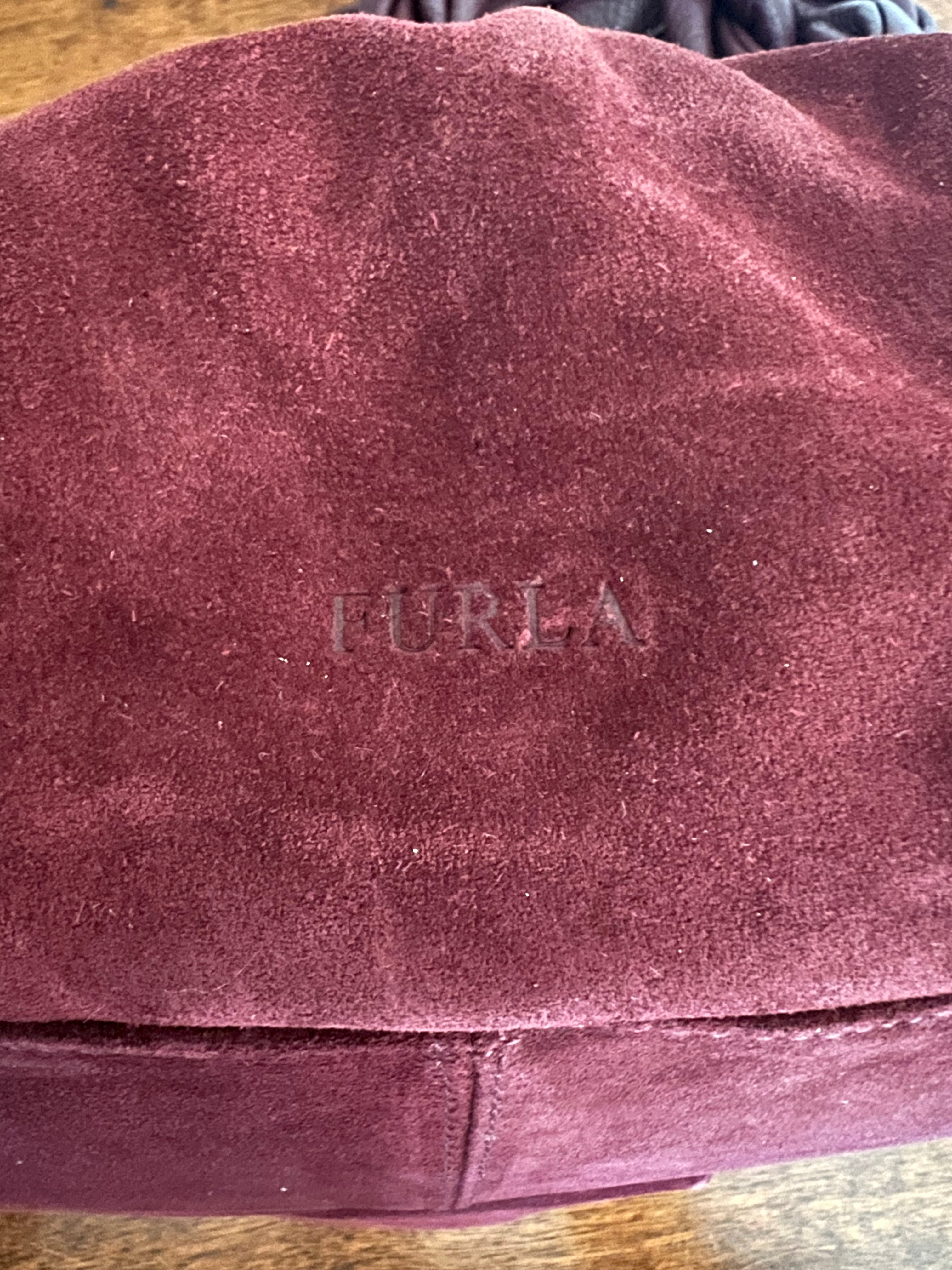 Furla Suede & Leather Handbag