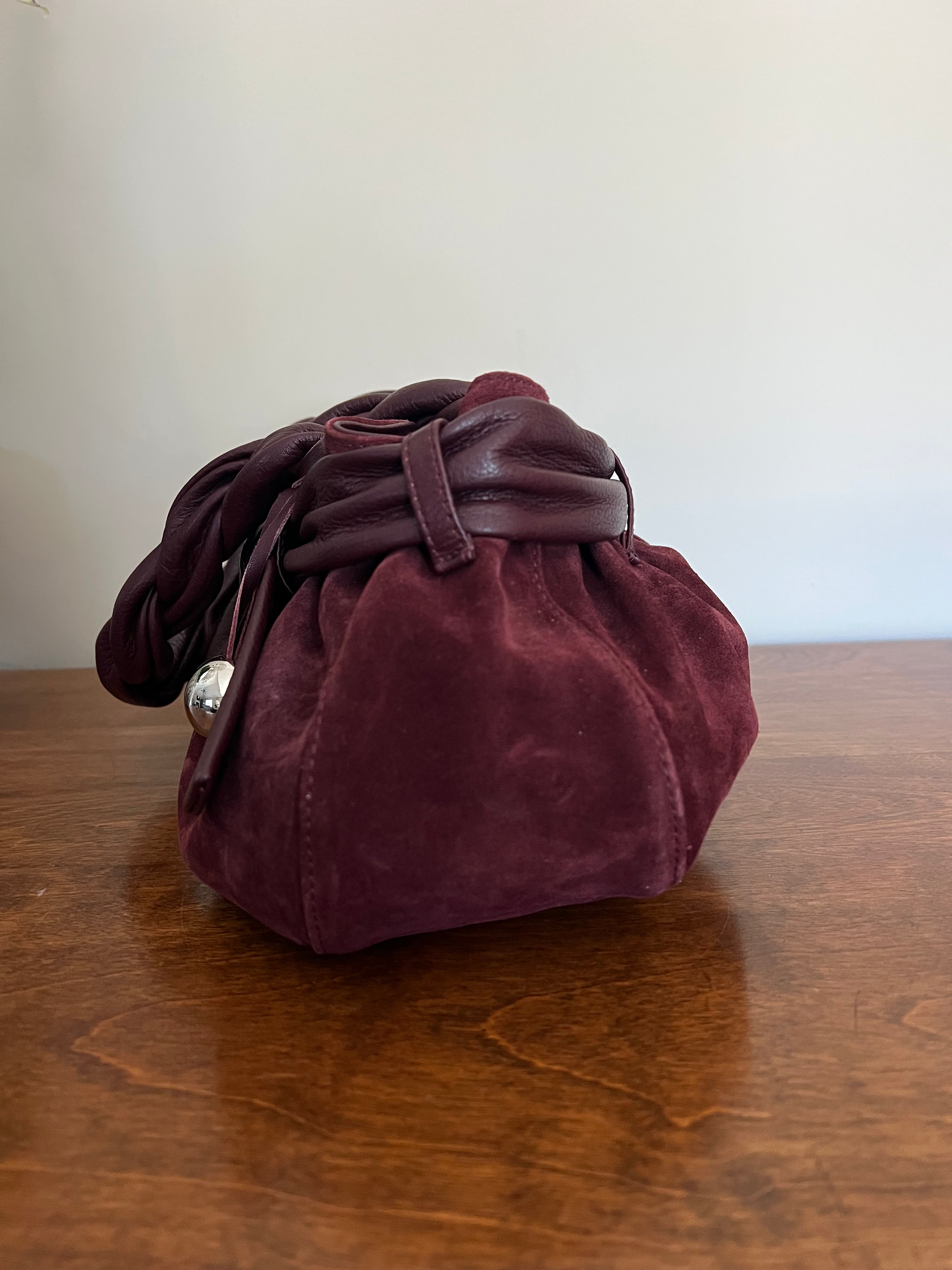 Furla Suede & Leather Handbag