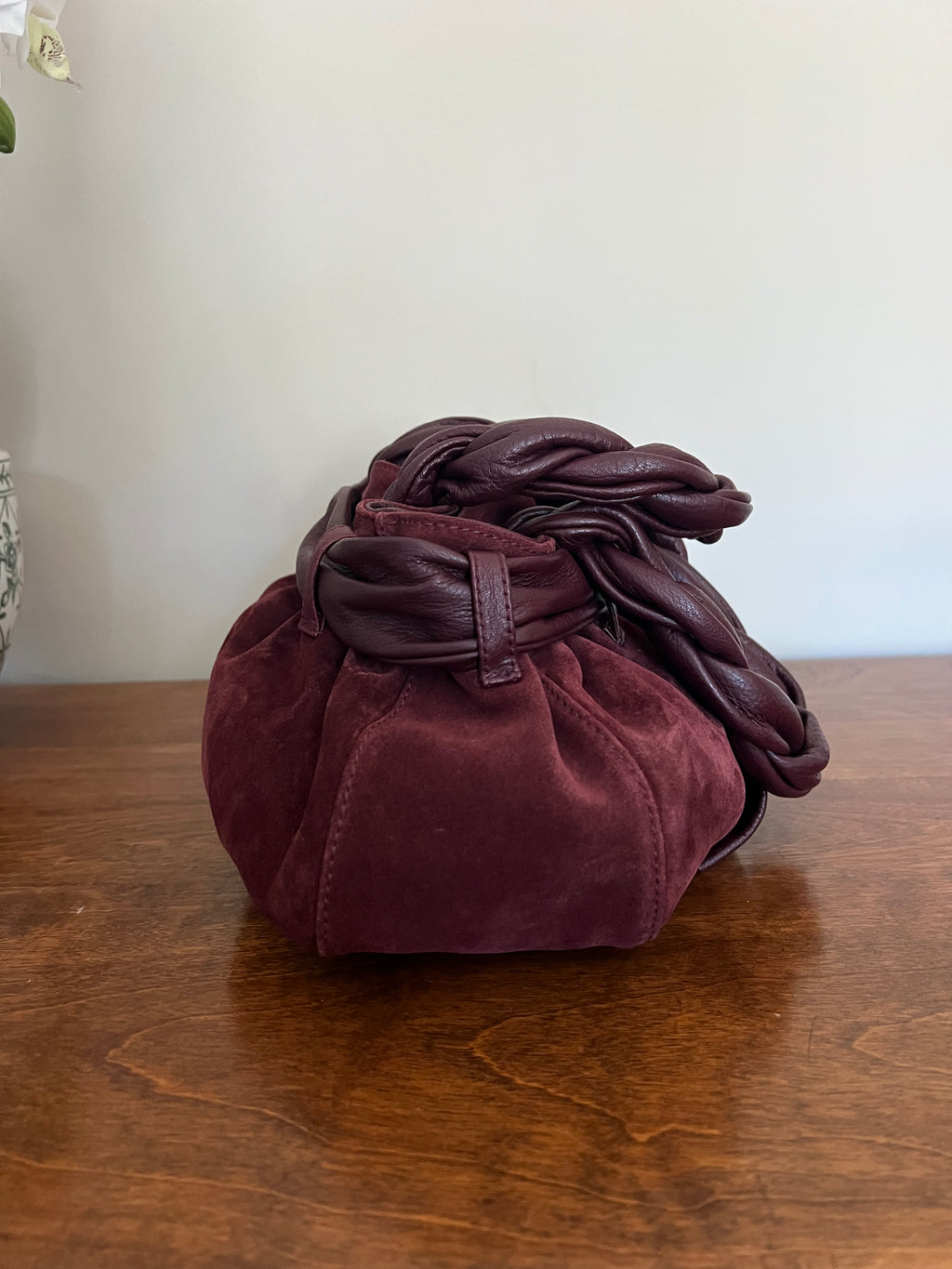 Furla Suede & Leather Handbag