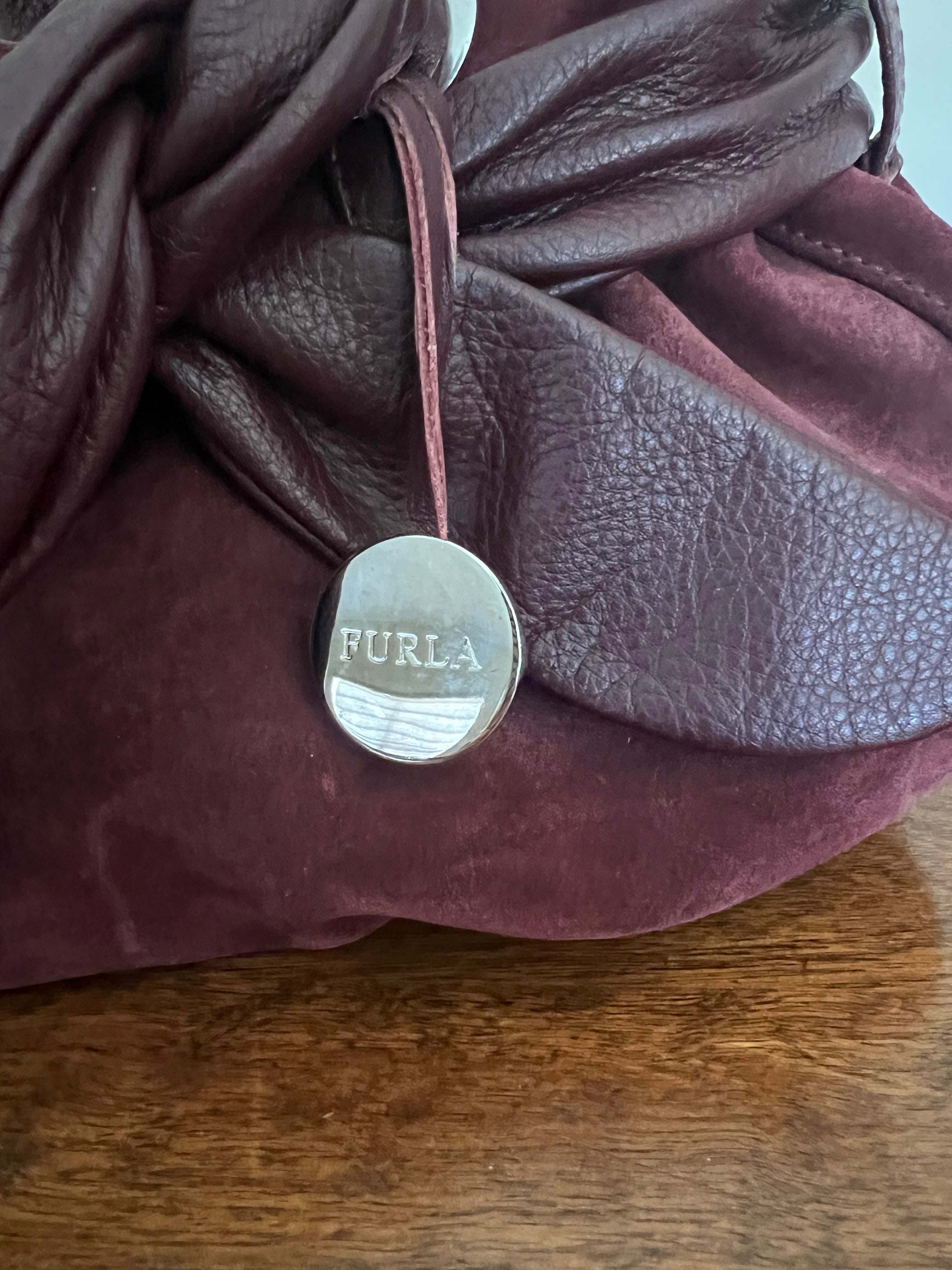 Furla Suede & Leather Handbag