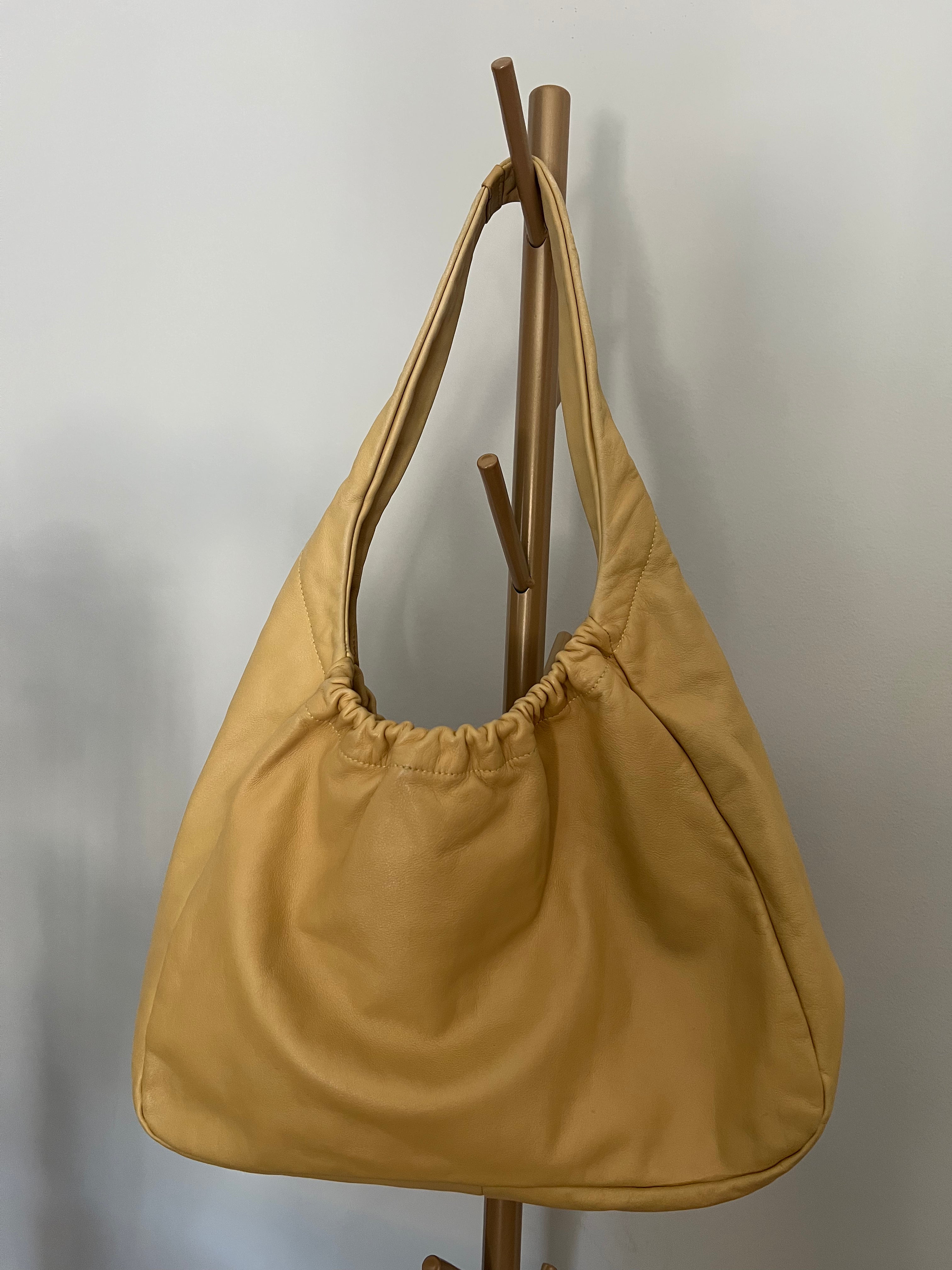 Salvatore Ferragamo Yellow Leather Hobo Bag