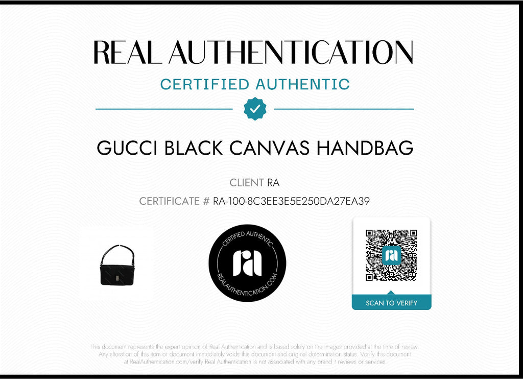 Gucci Black Canvas Shoulder Bag