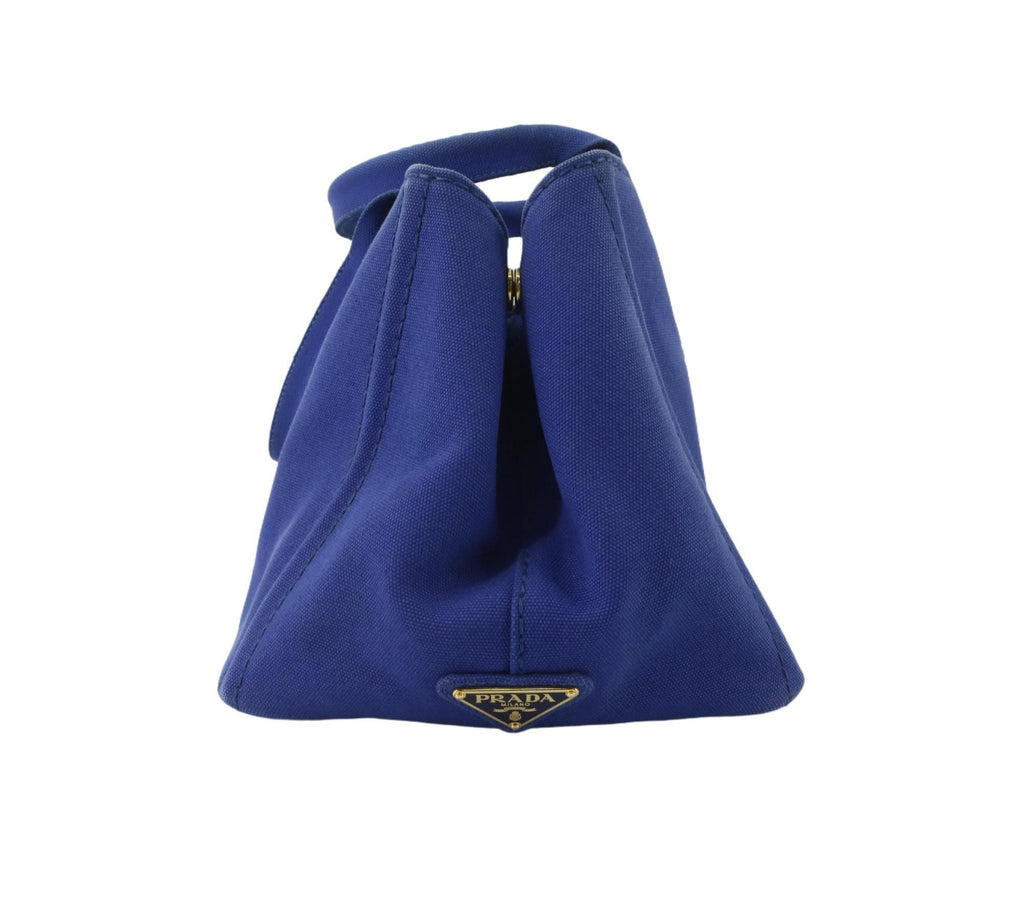 Prada Blue Canapa Tote