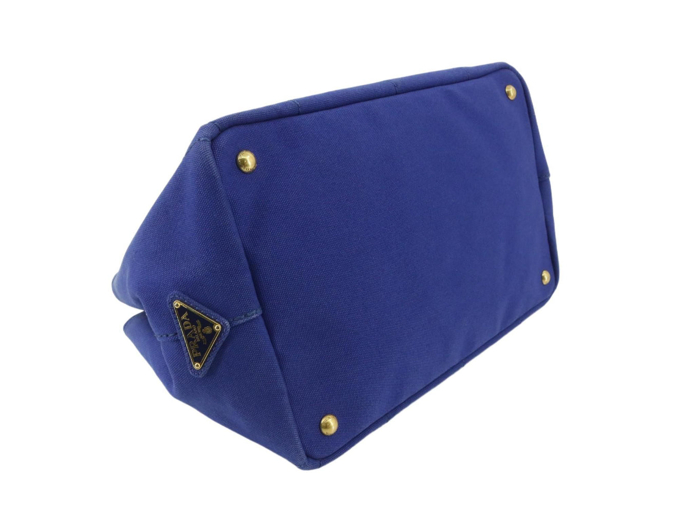 Prada Blue Canapa Tote