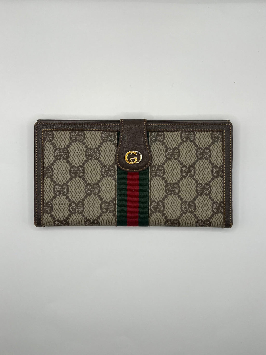 Gucci GG Supreme Web Stripe Long Wallet