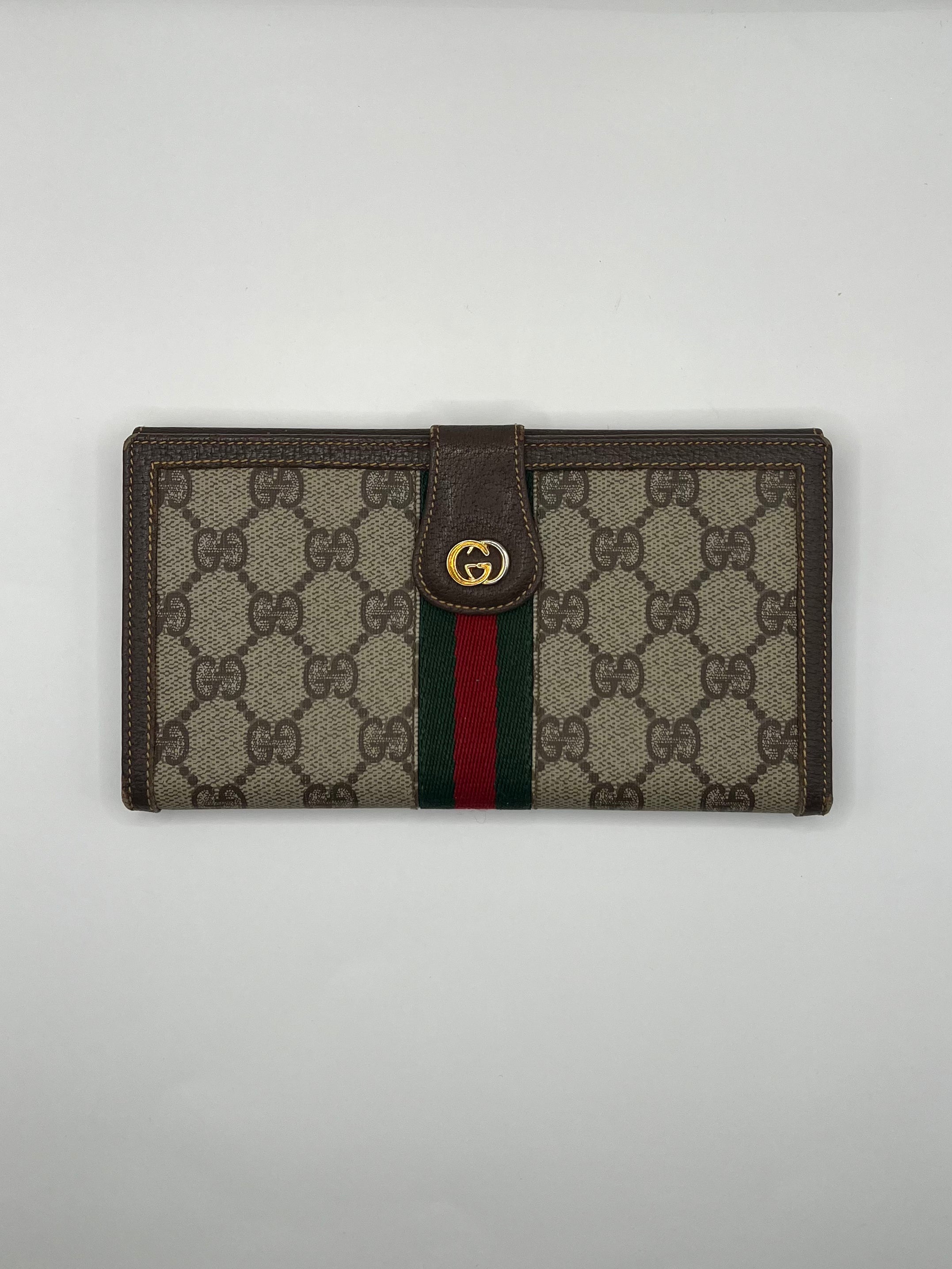 Gucci GG Supreme Web Stripe Long Wallet