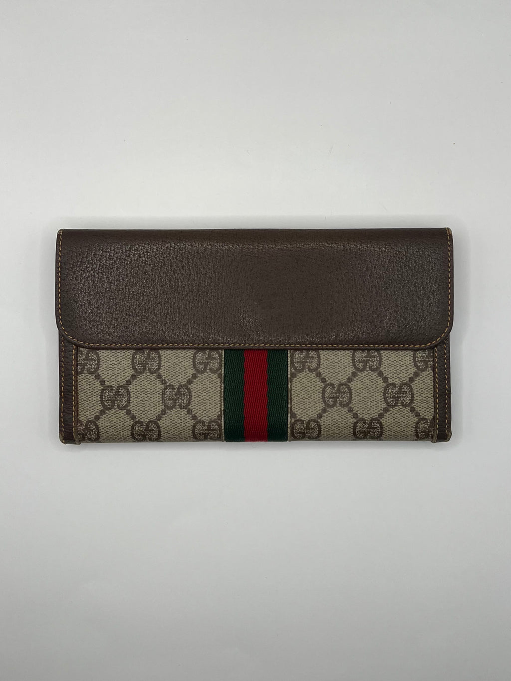 Gucci GG Supreme Web Stripe Long Wallet