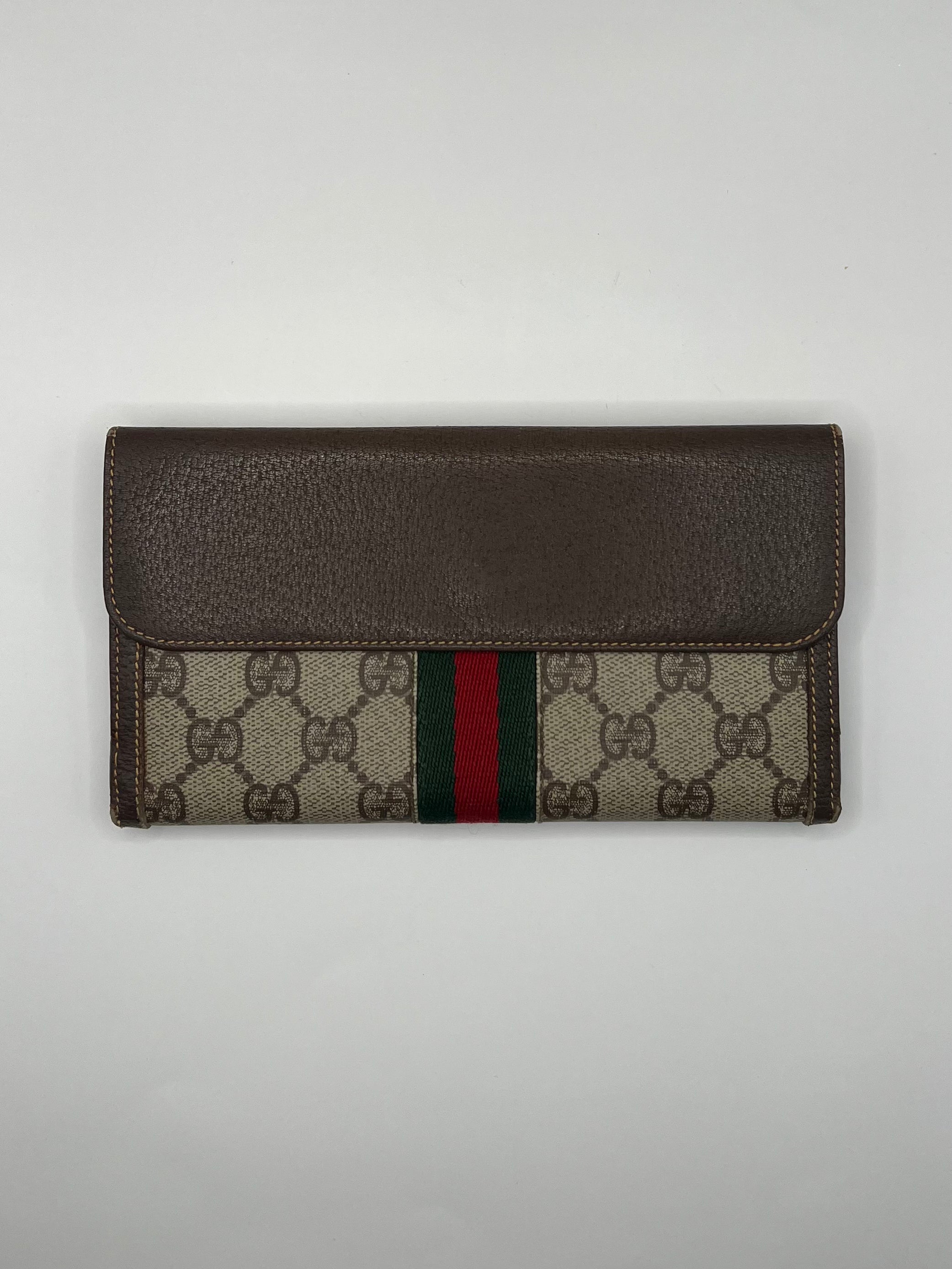 Gucci GG Supreme Web Stripe Long Wallet