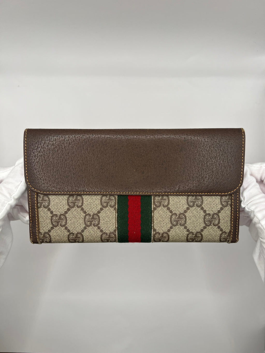 Gucci GG Supreme Web Stripe Long Wallet
