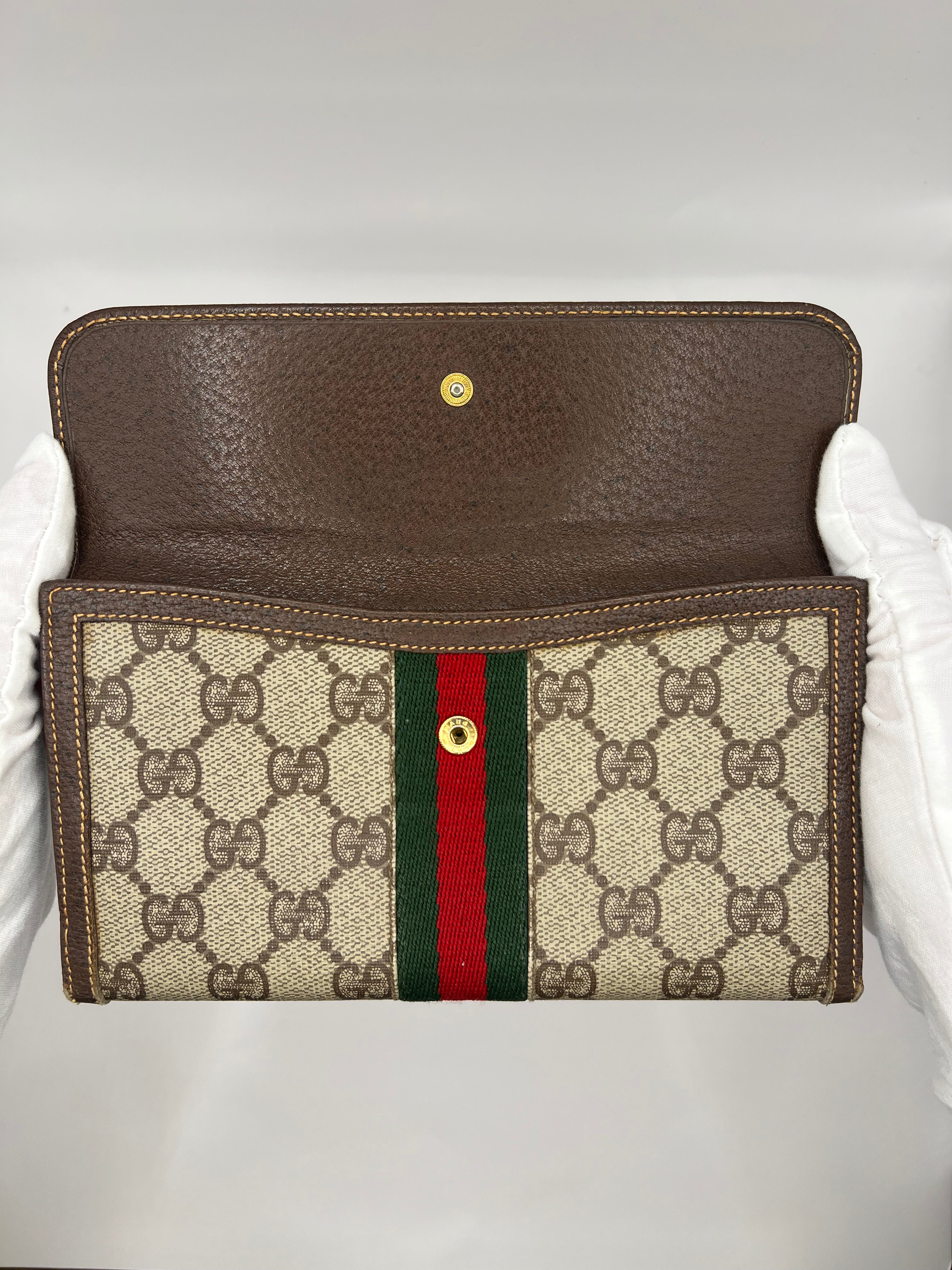 Gucci GG Supreme Web Stripe Long Wallet