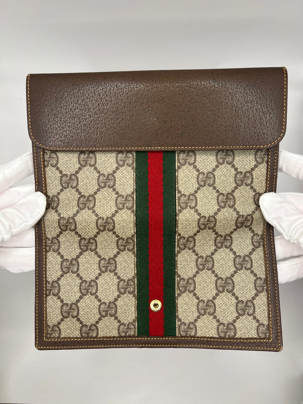 Gucci GG Supreme Web Stripe Long Wallet