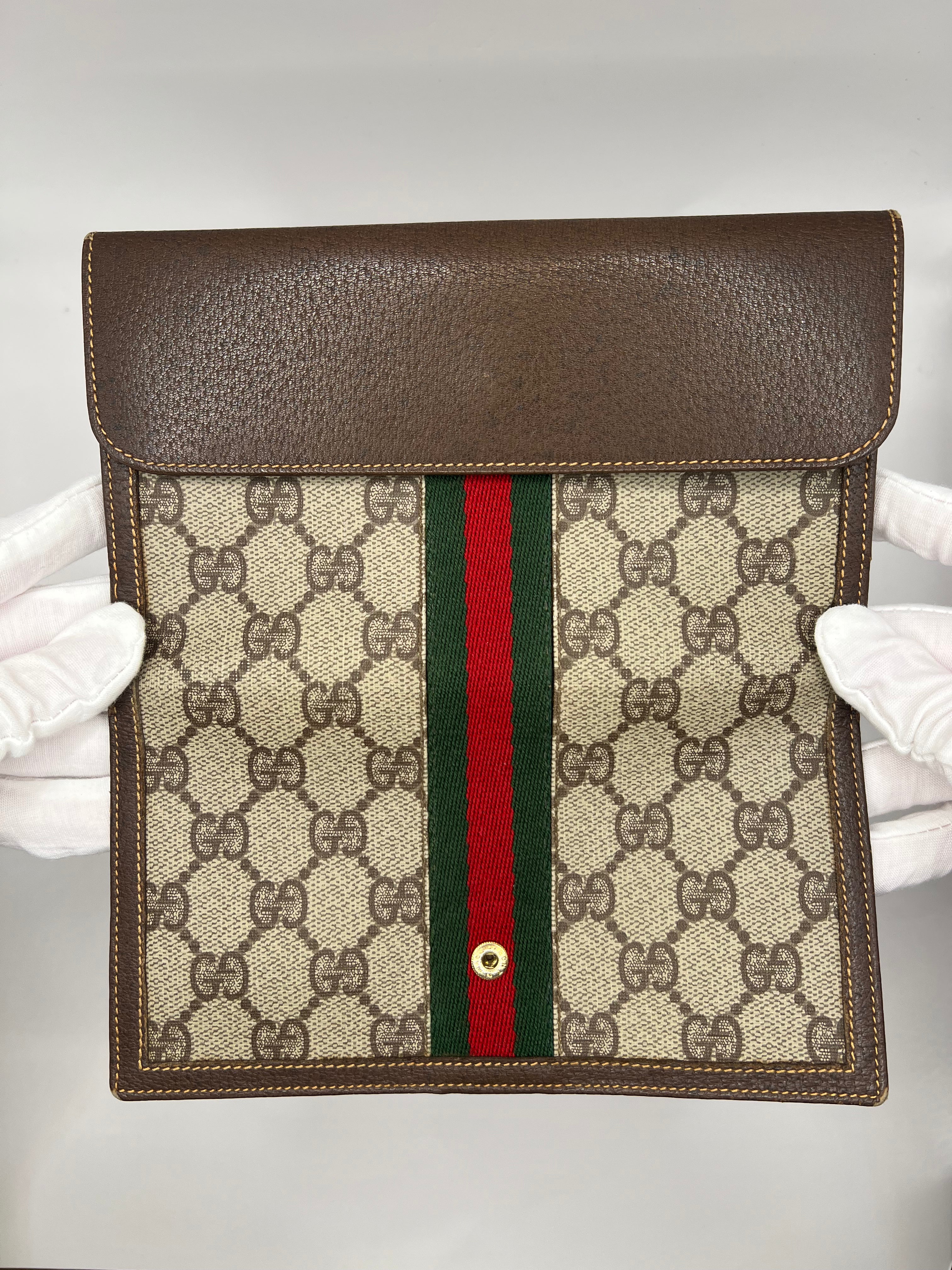 Gucci GG Supreme Web Stripe Long Wallet