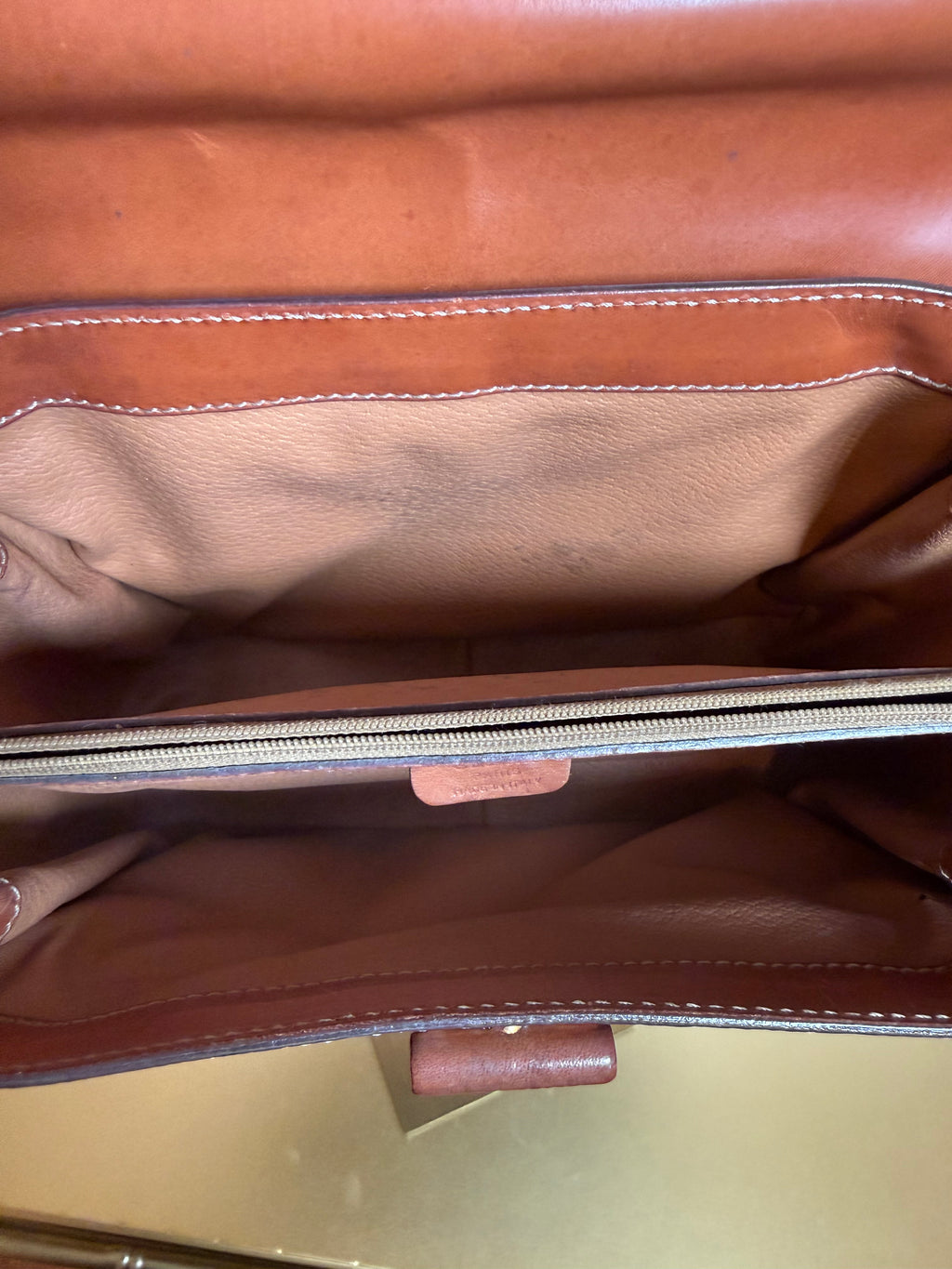 Vintage Celine Macadam Top Handle Turn-Lock Bag