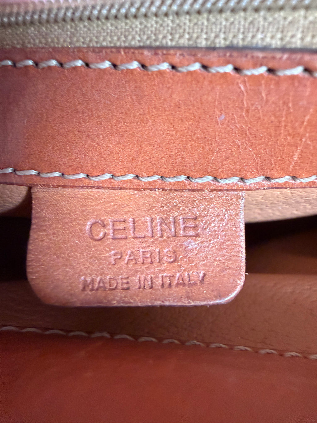 Vintage Celine Macadam Top Handle Turn-Lock Bag