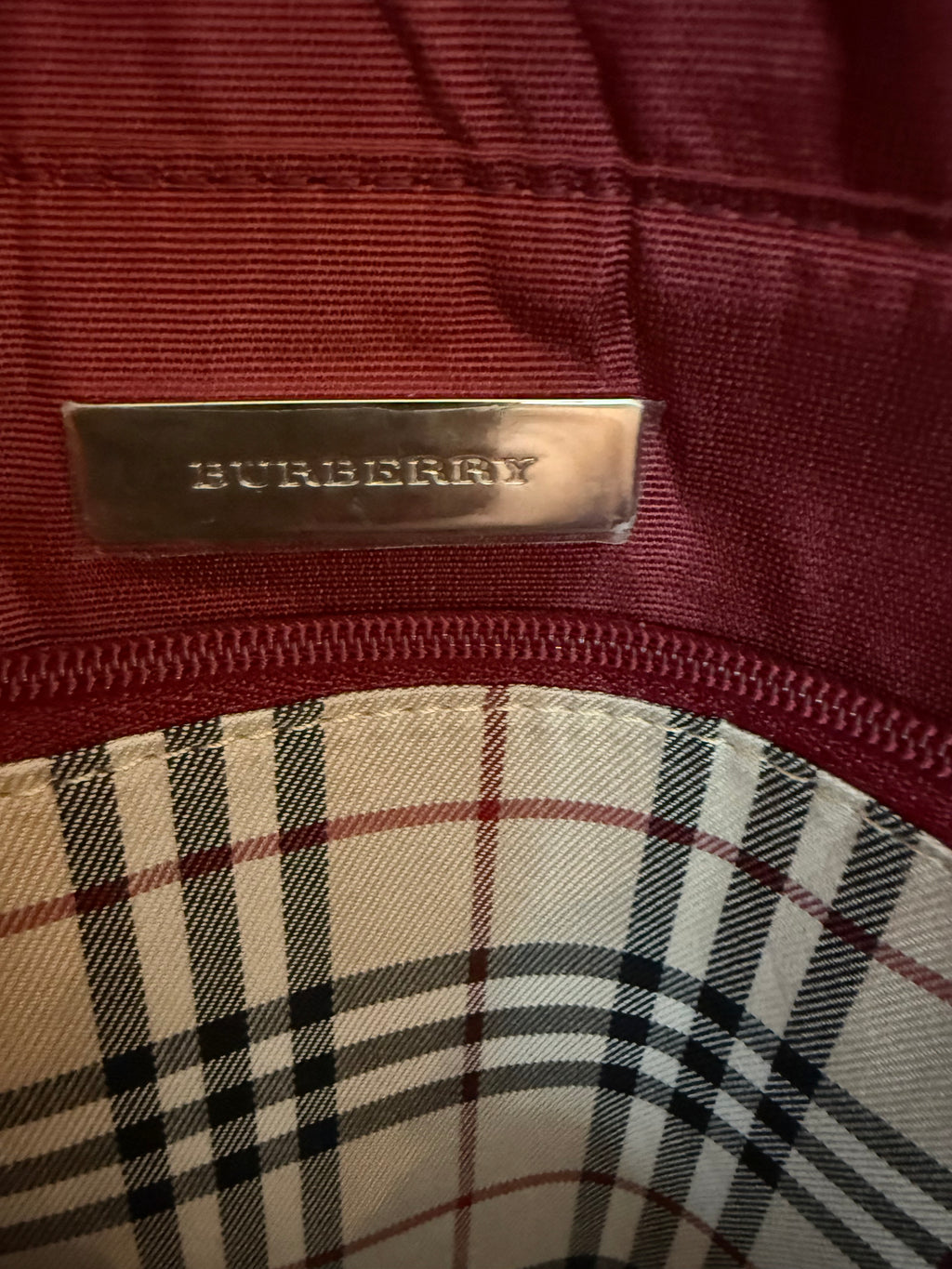 Burberry Beige Leather Tote Bag