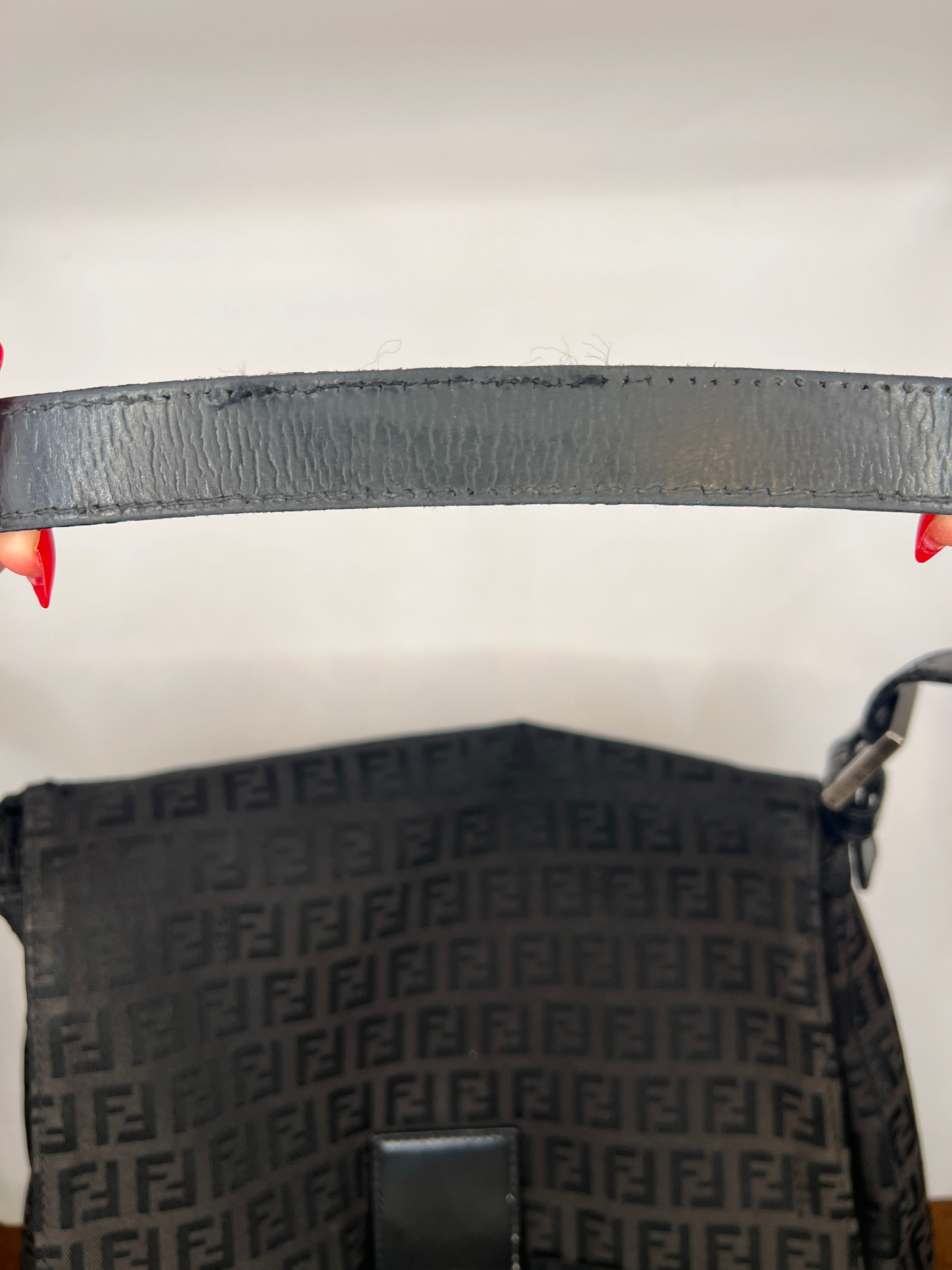 Fendi Zucchino Mama Baguette Black