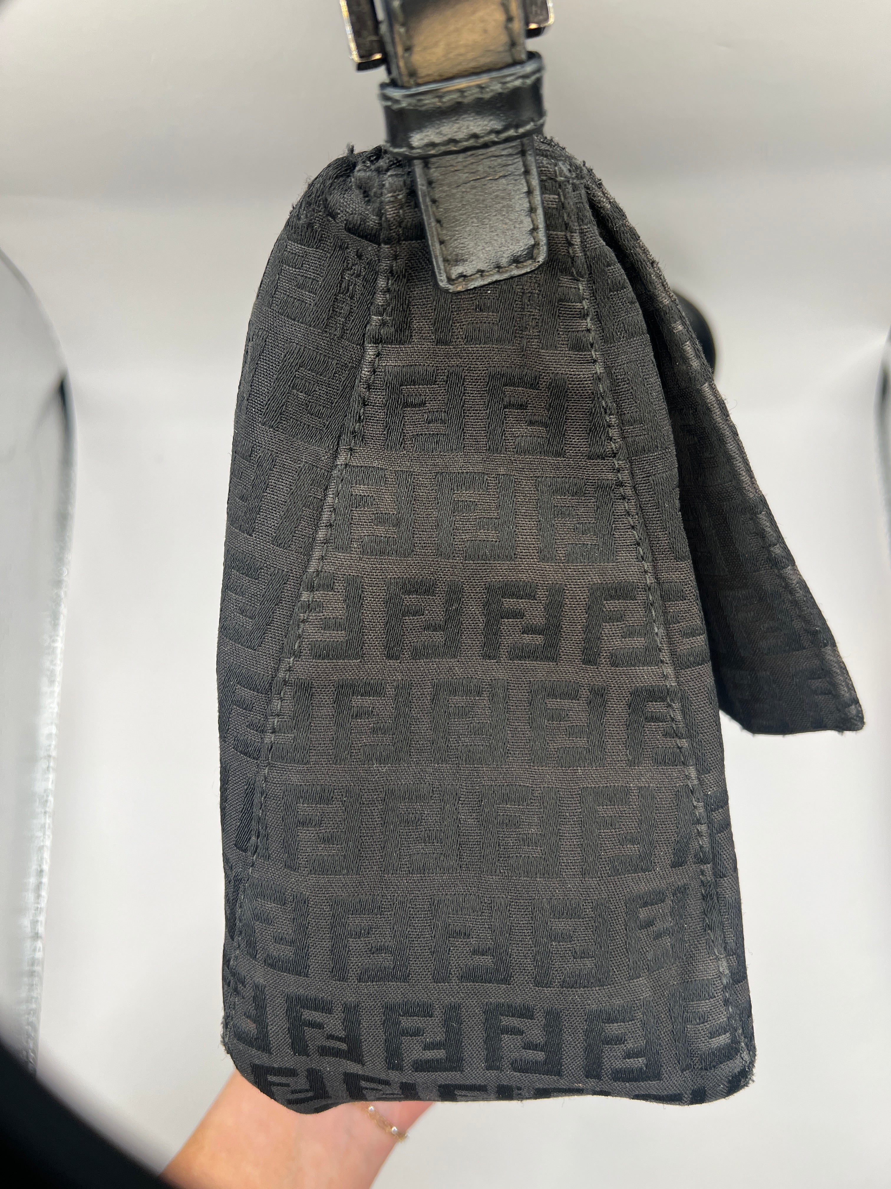 Fendi Zucchino Mama Baguette Black