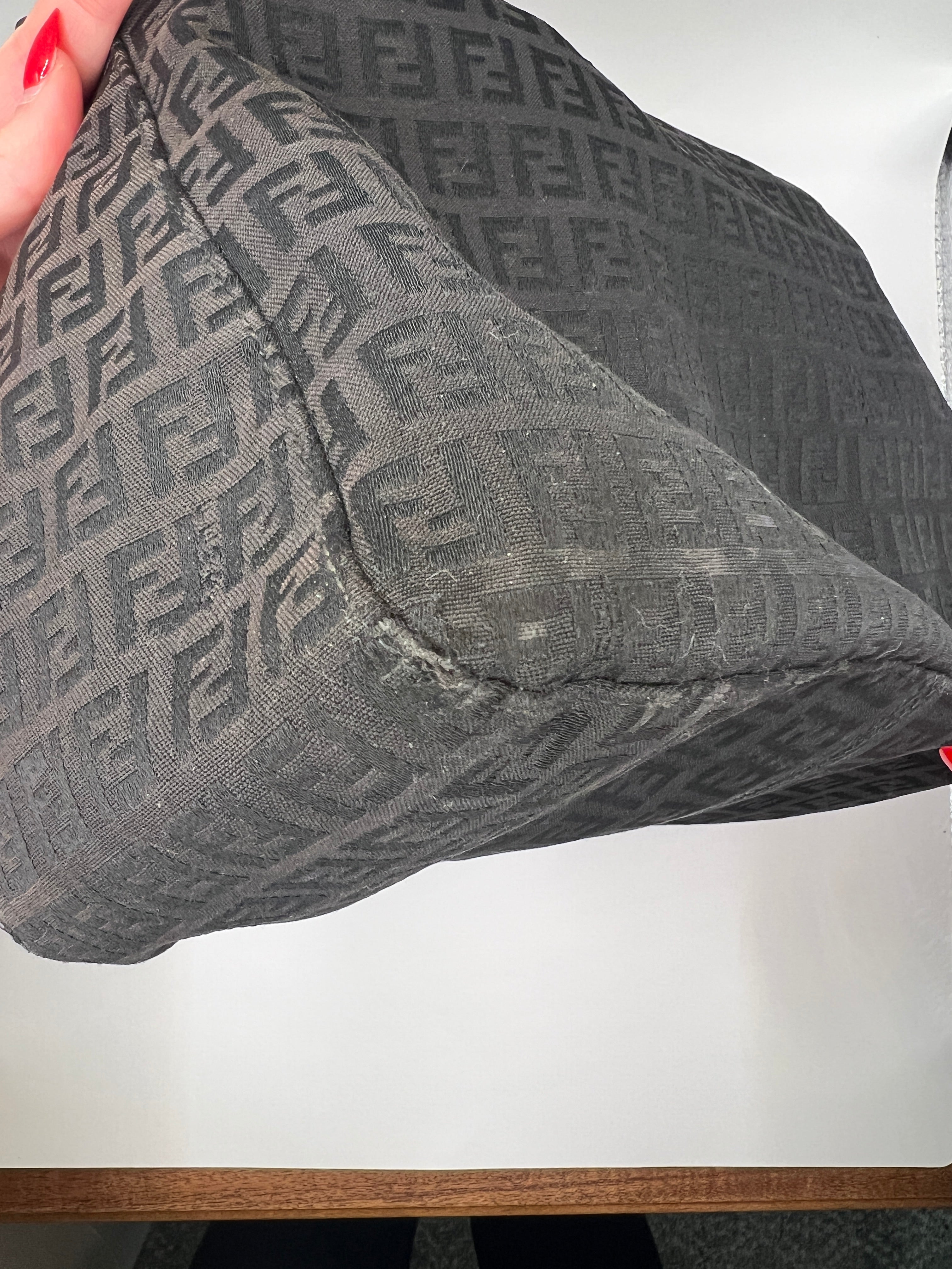 Fendi Zucchino Mama Baguette Black