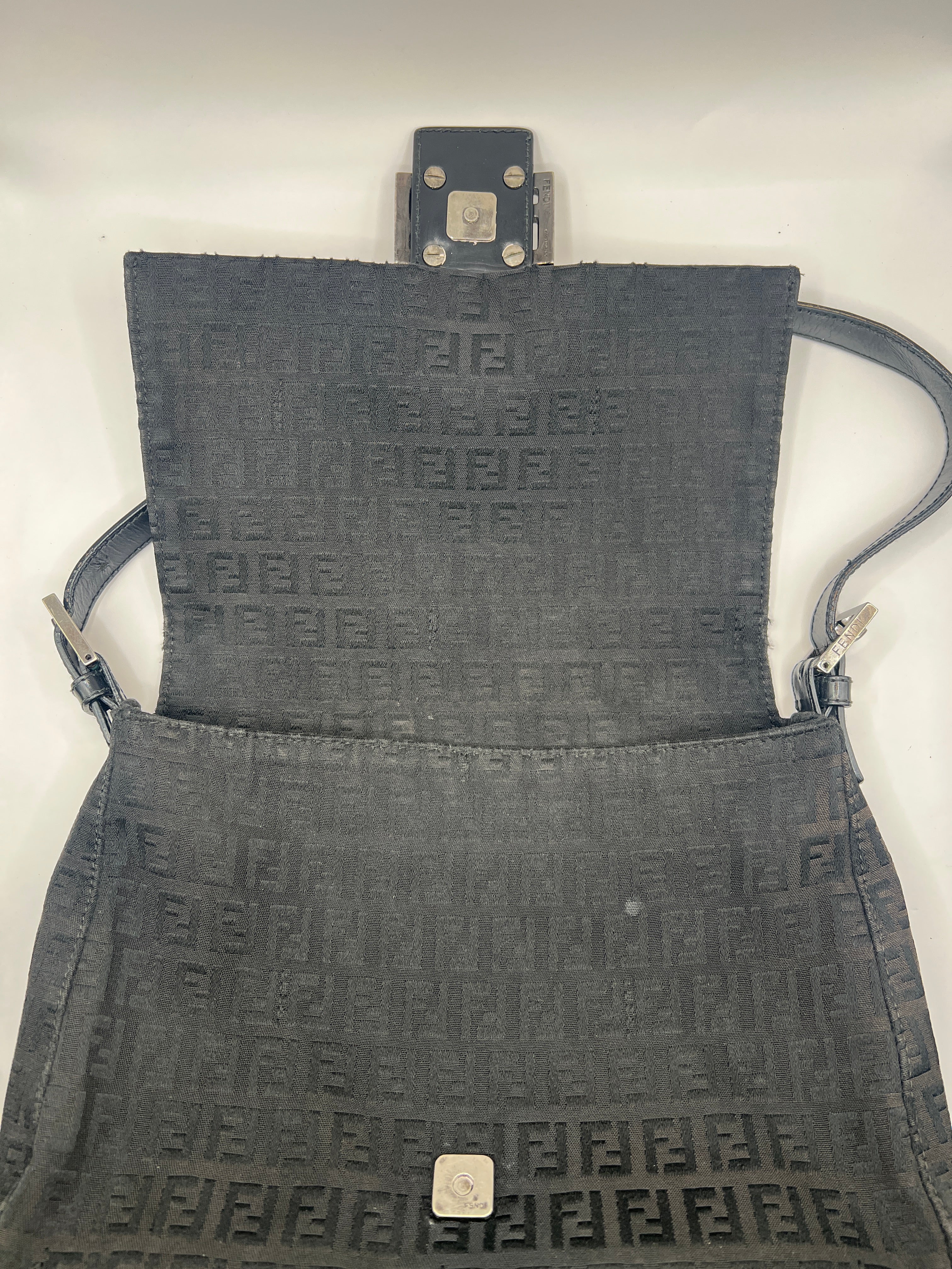 Fendi Zucchino Mama Baguette Black