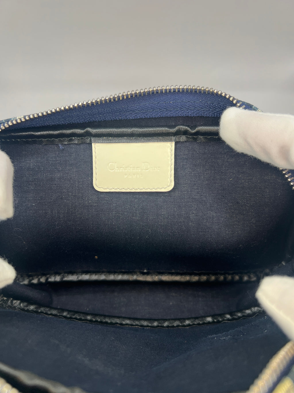 Christian Dior Oblique “1” Pouch Navy