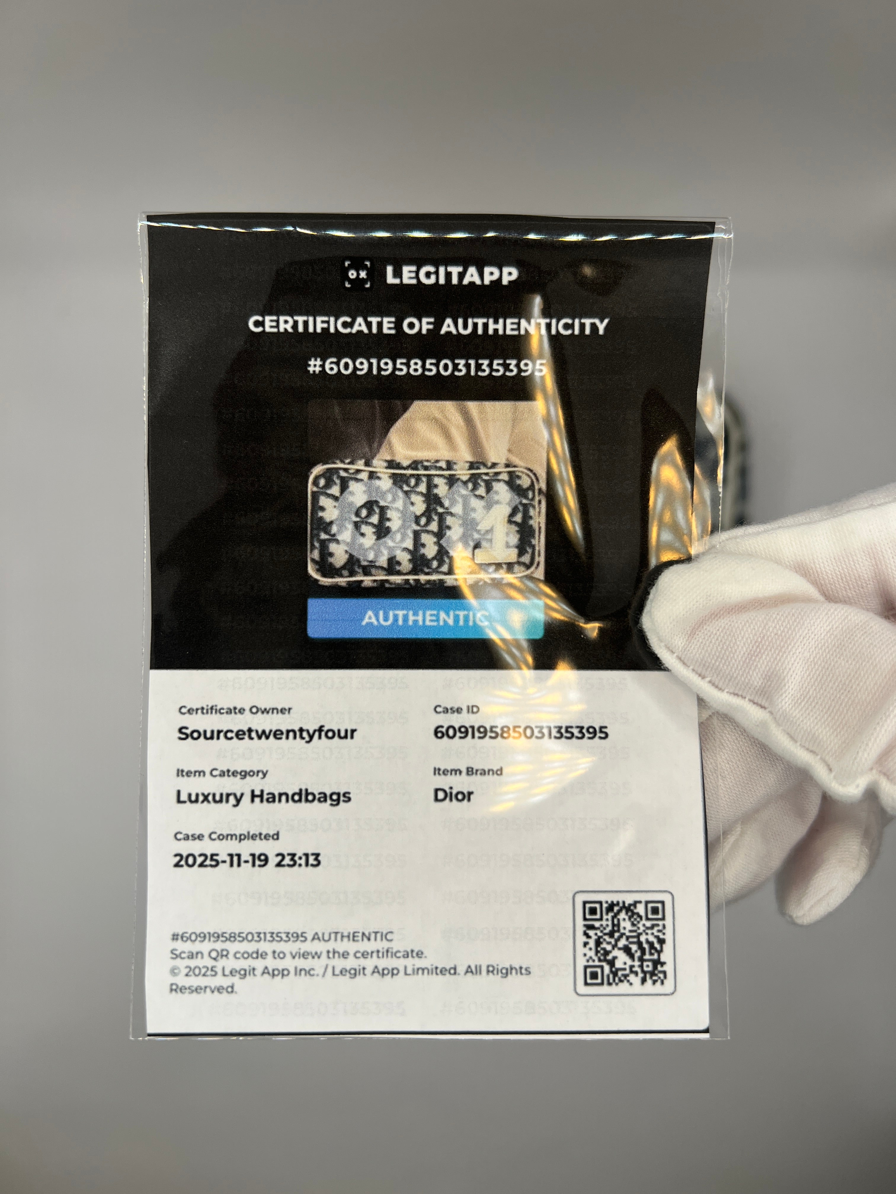 Christian Dior Oblique “1” Pouch Navy