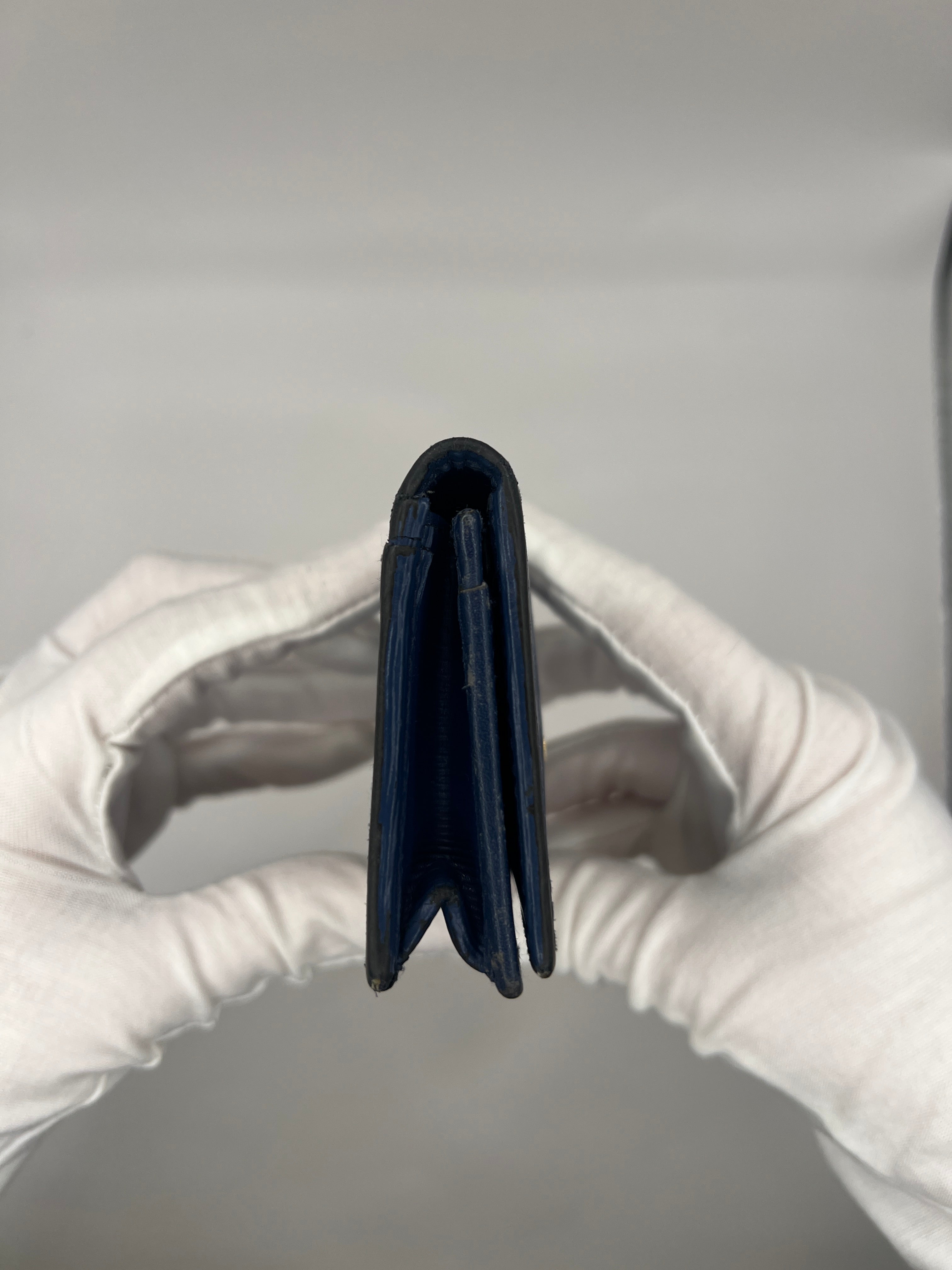 Prada Blue Saffiano Leather Card Holder/Wallet