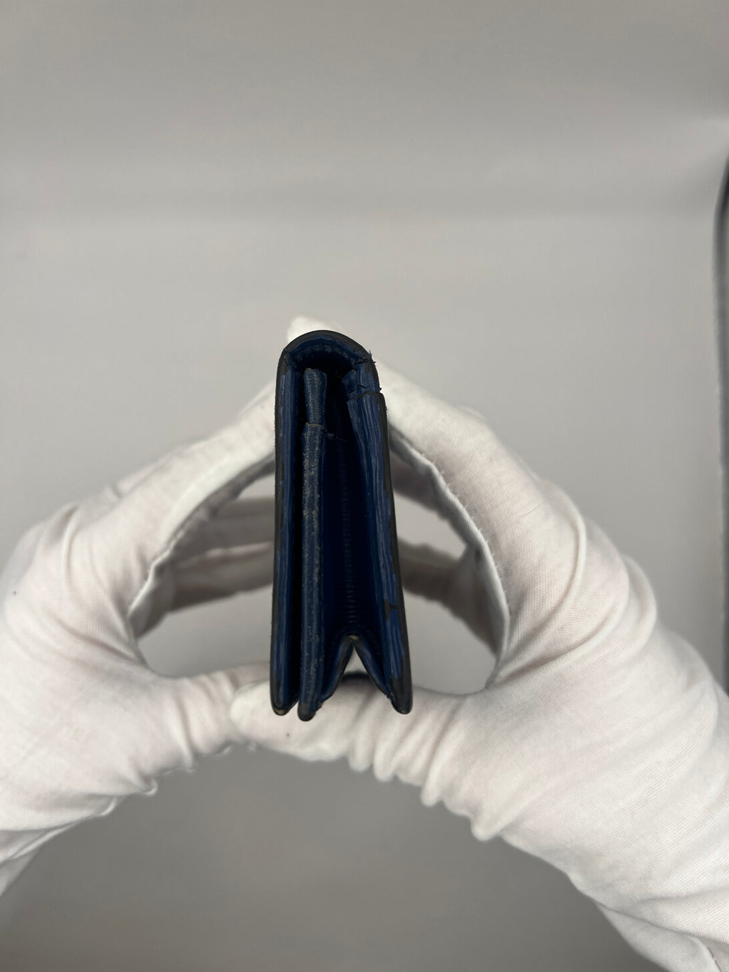 Prada Blue Saffiano Leather Card Holder/Wallet