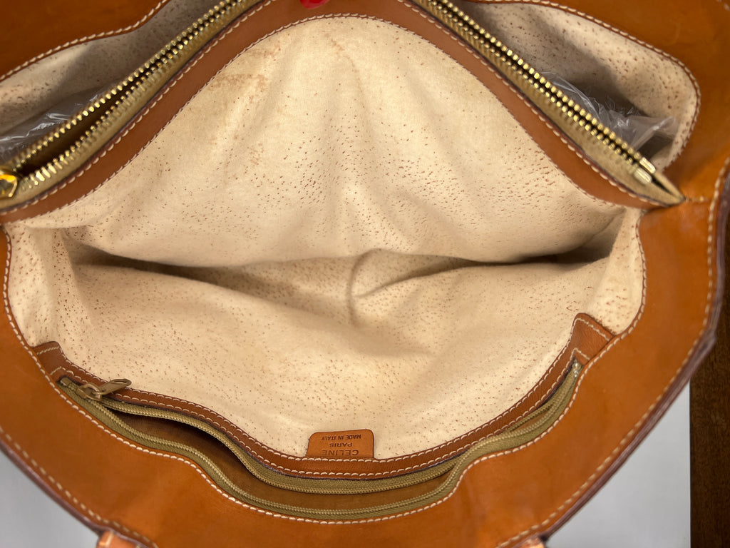 Céline Vintage Macadam Canvas Stripe Tote