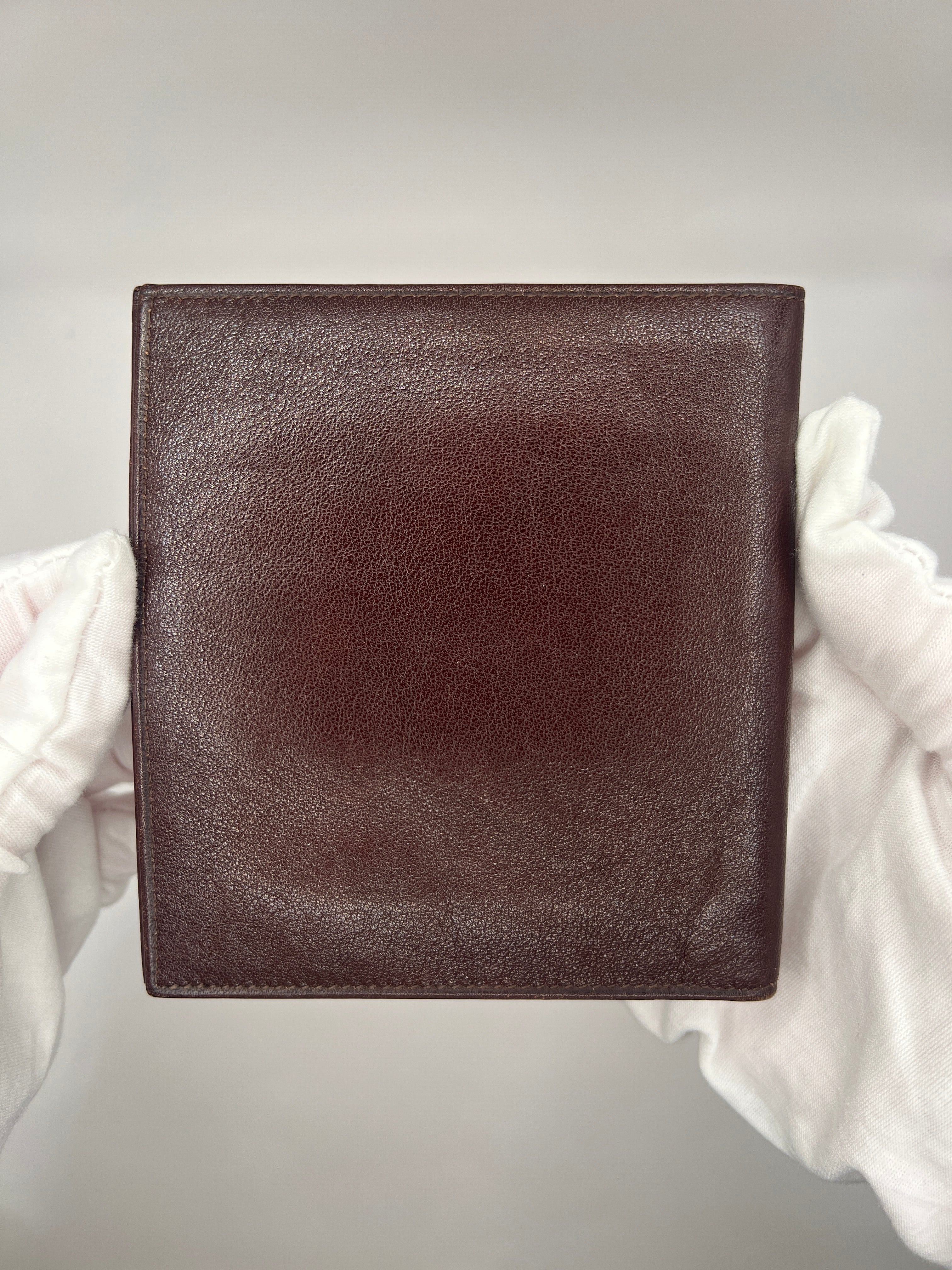 CÉLINE Carriage Logo Bifold Wallet – Brown Leather