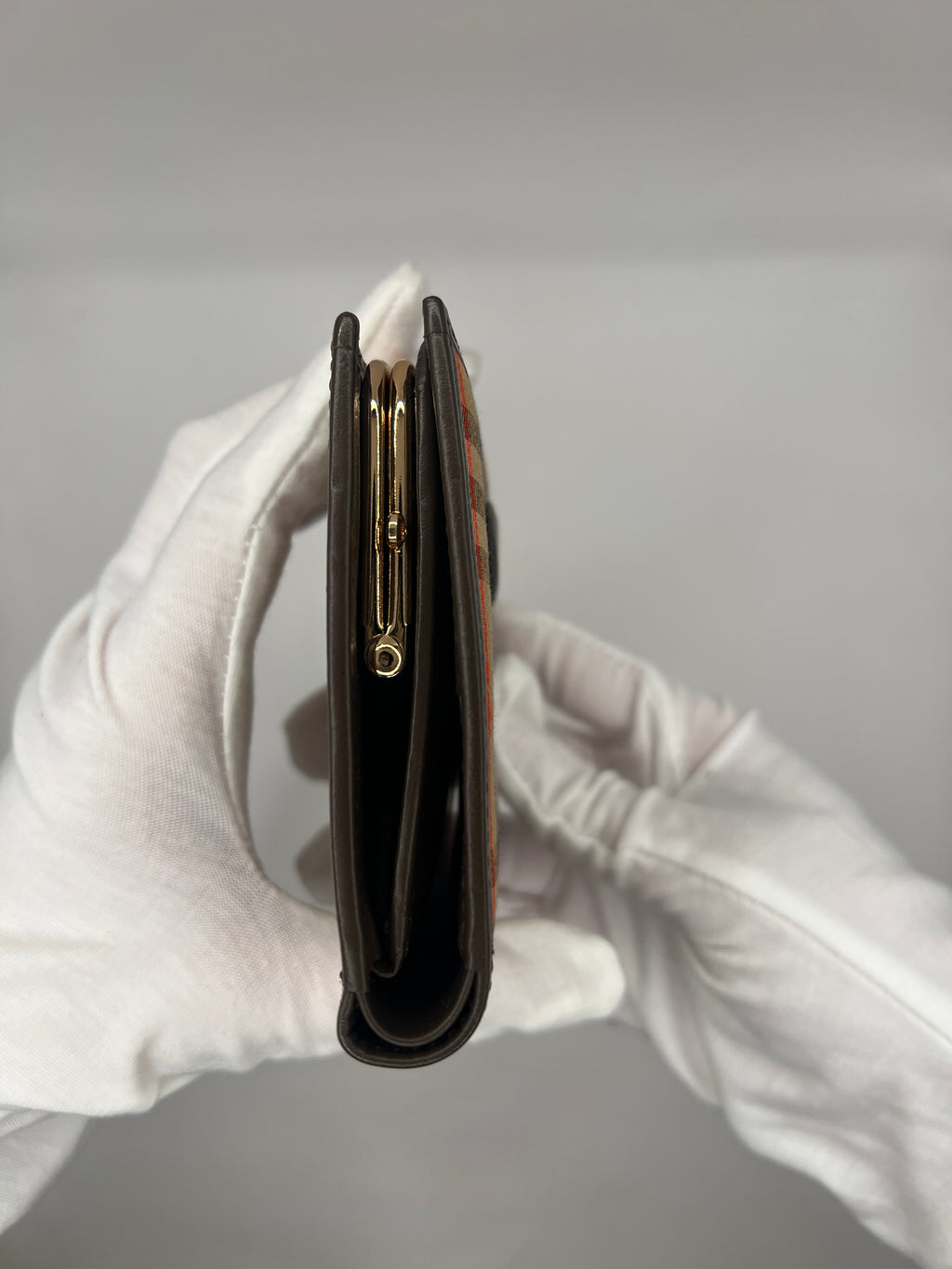 Burberrys Nova Check French Purse Wallet