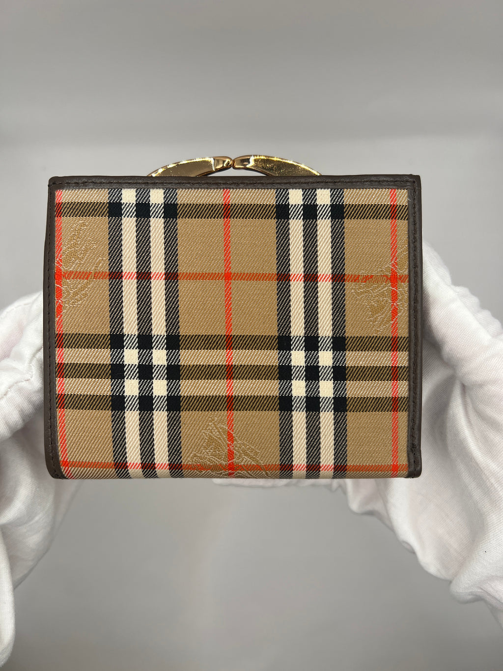 Burberrys Nova Check French Purse Wallet