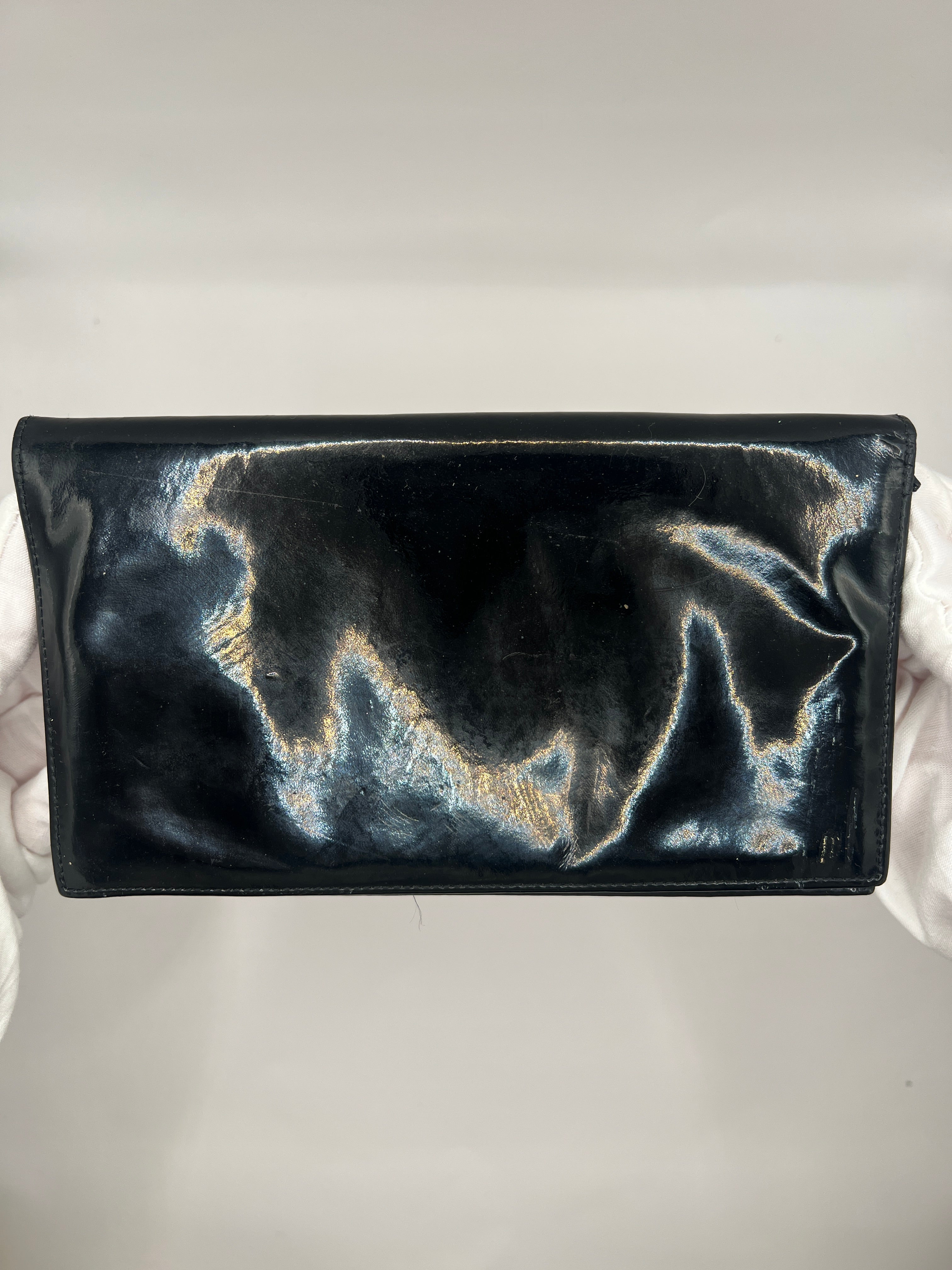 Chanel Vintage Patent Leather Long Wallet (2000–2002 Series)