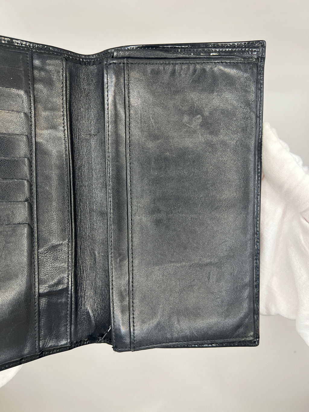 Chanel Vintage Patent Leather Long Wallet (2000–2002 Series)