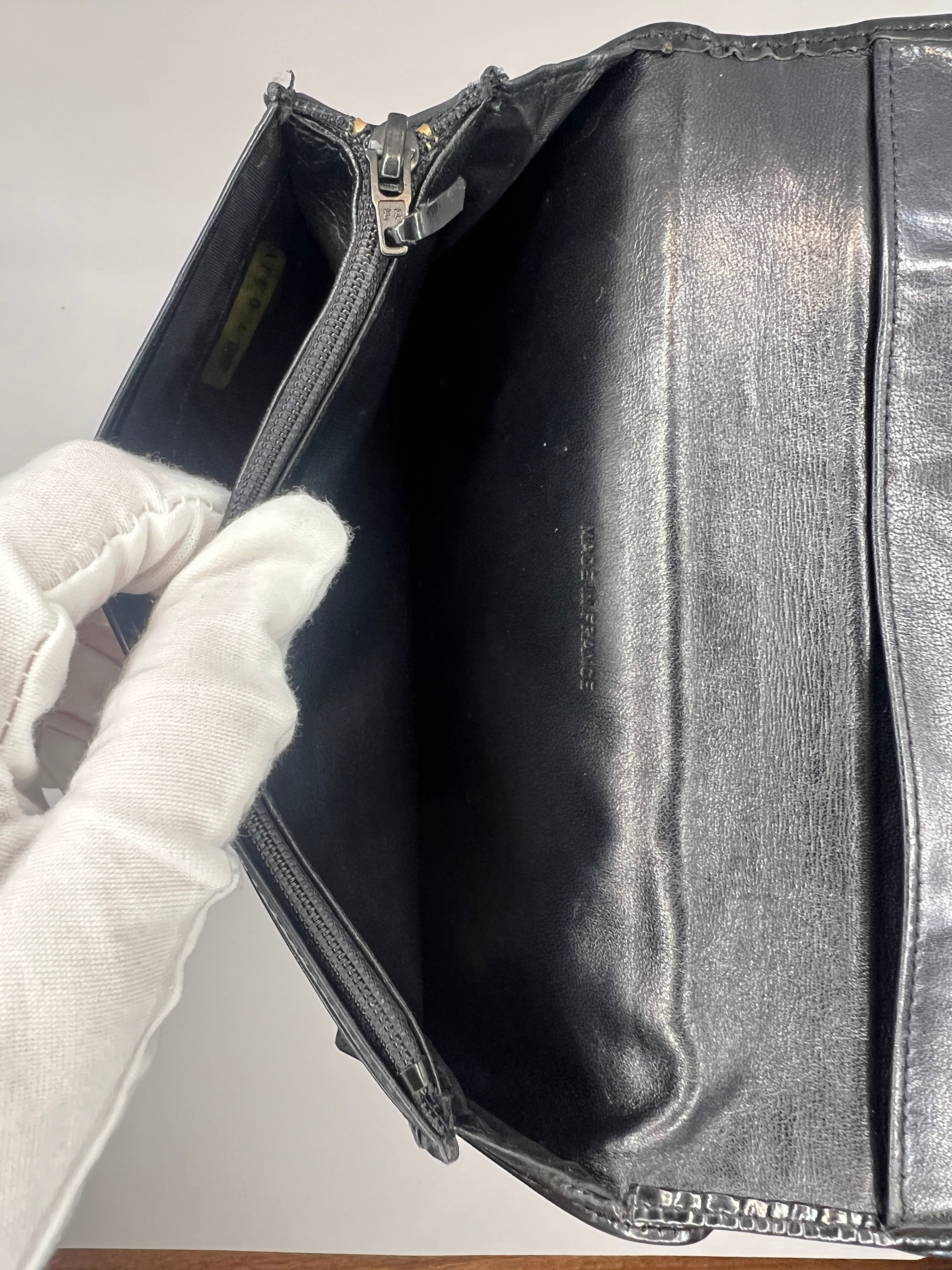 Chanel Vintage Patent Leather Long Wallet (2000–2002 Series)