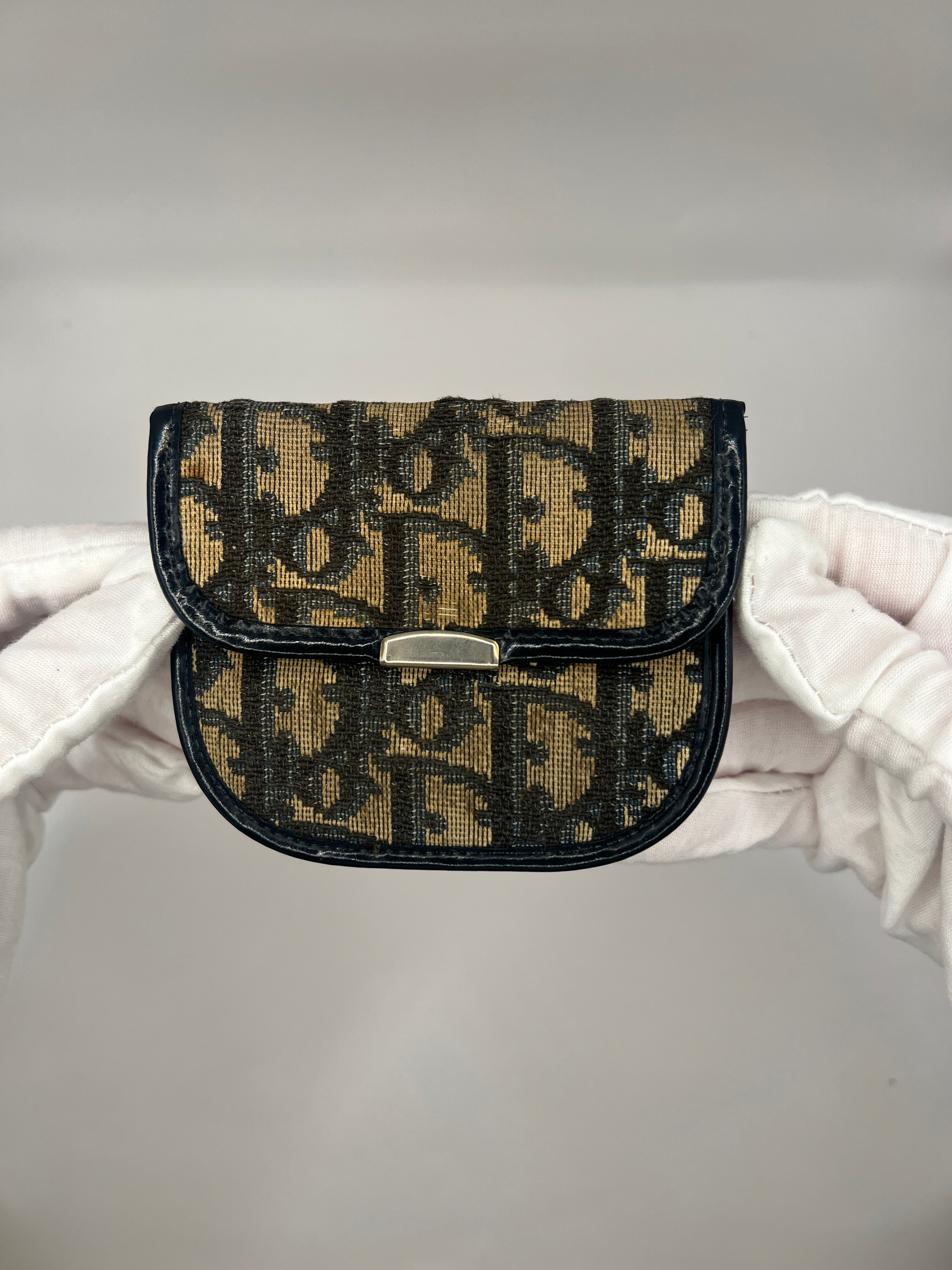 Christian Dior Vintage Trotter Canvas Coin Purse