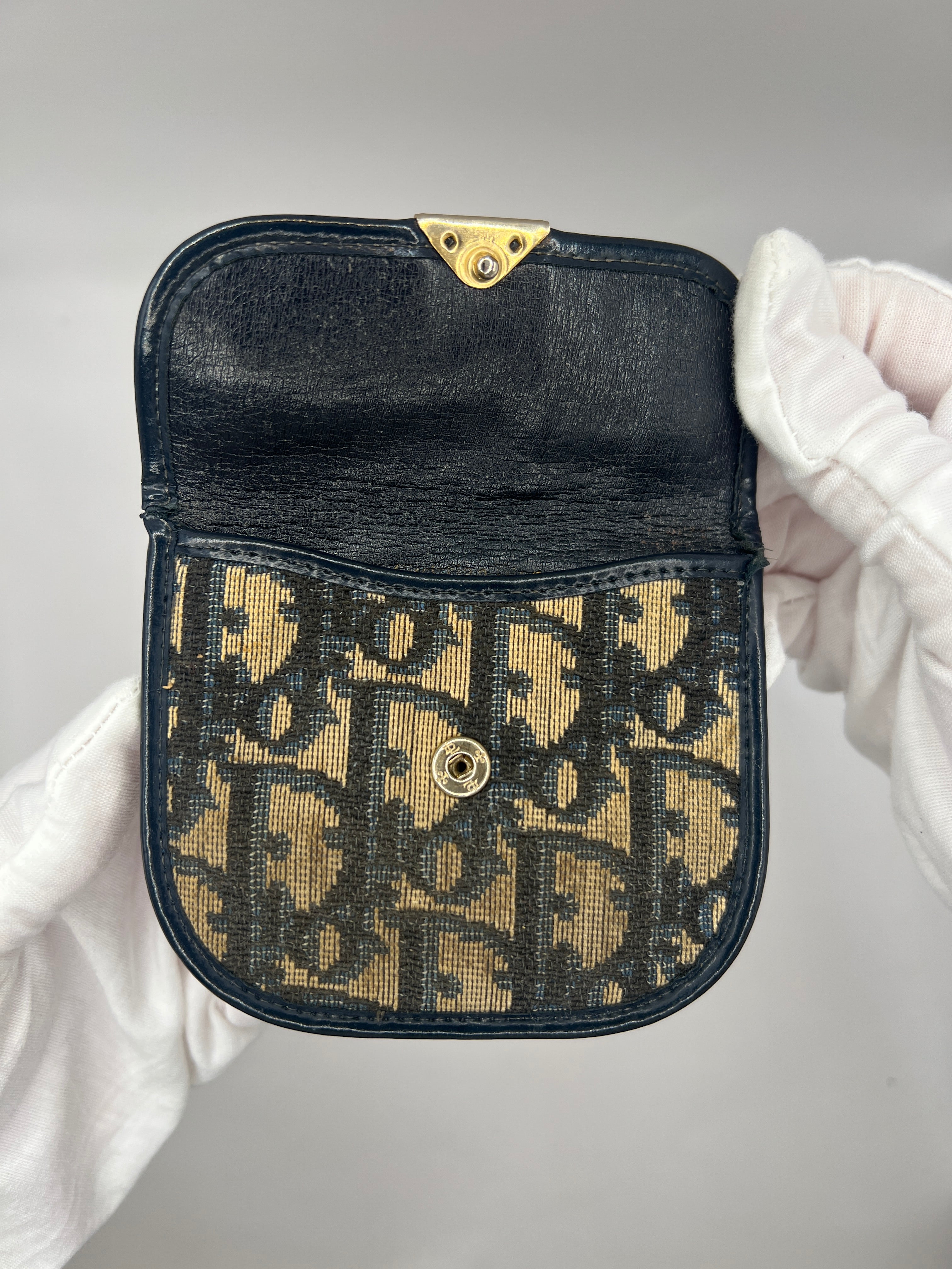 Christian Dior Vintage Trotter Canvas Coin Purse