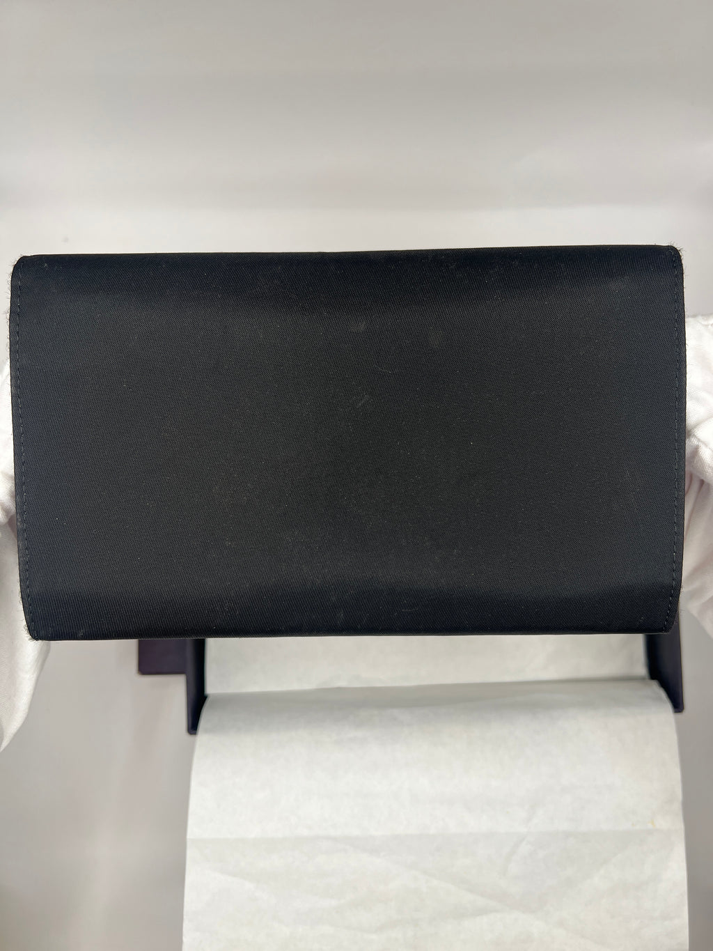 Prada Black Nylon Chain Wallet