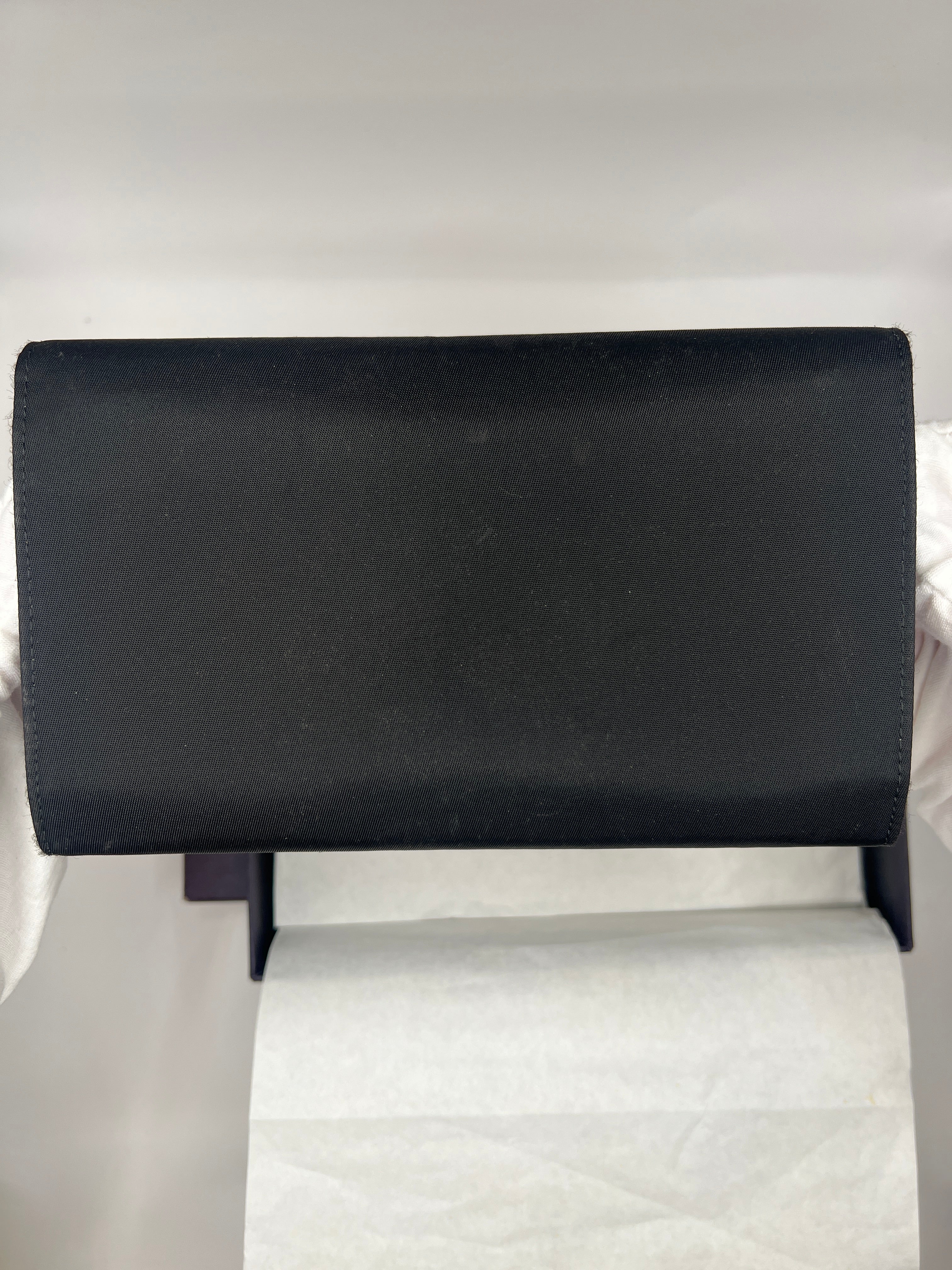 Prada Black Nylon Chain Wallet